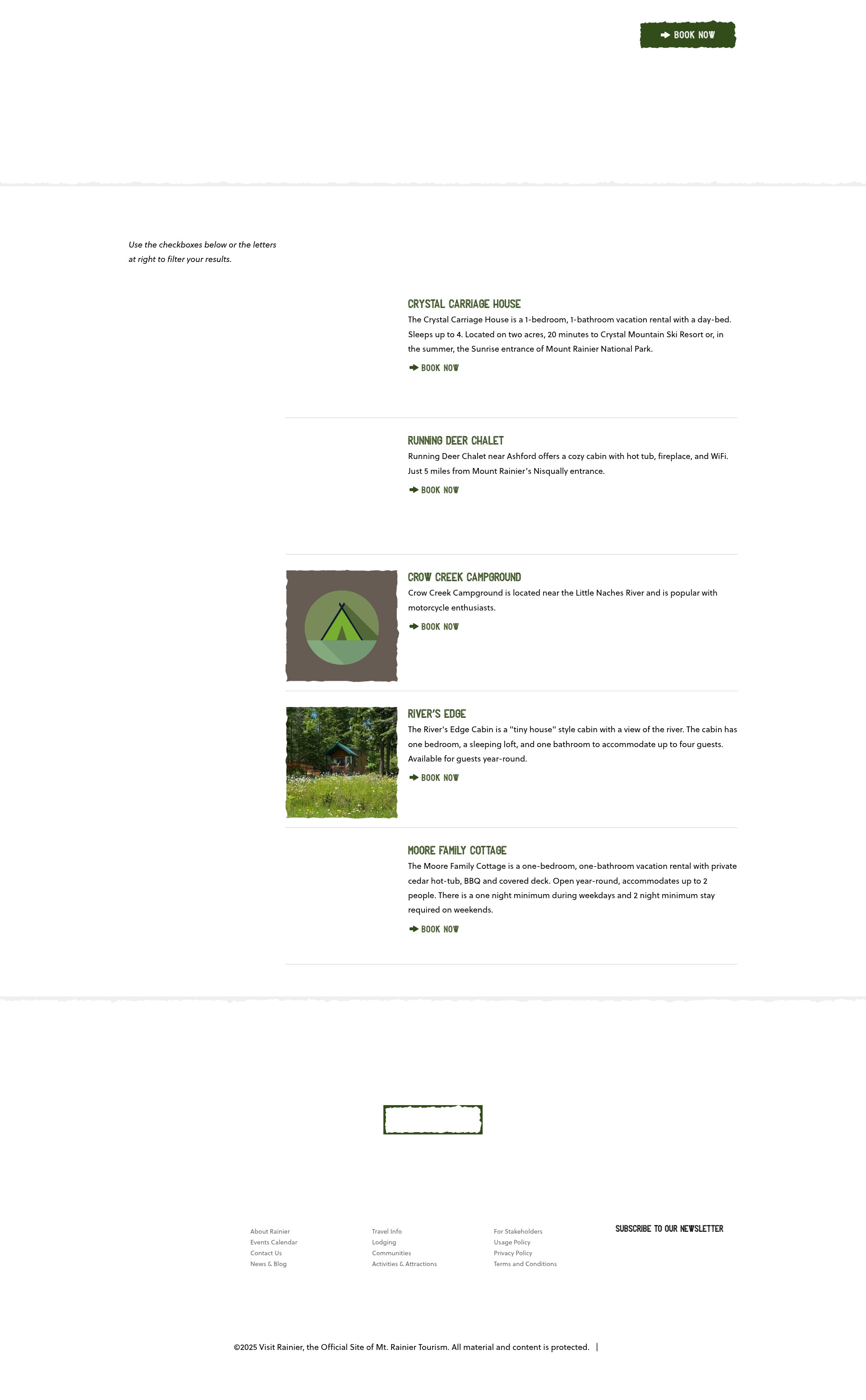Screenshot of visitrainier.com