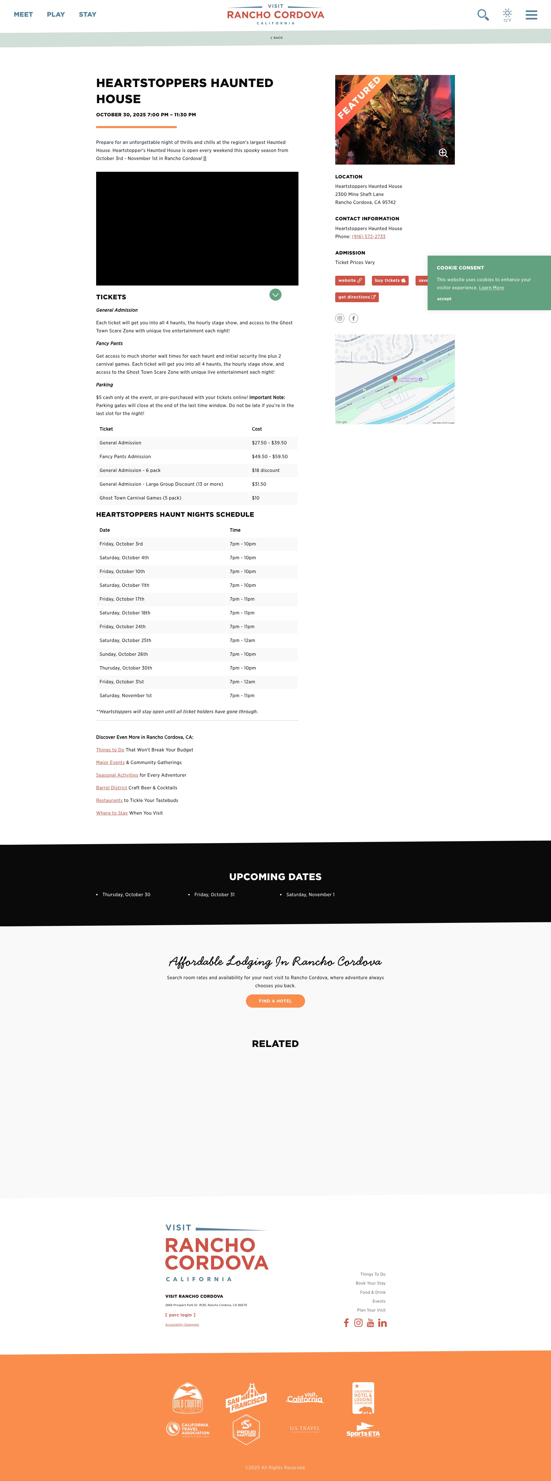 Screenshot of visitranchocordova.com