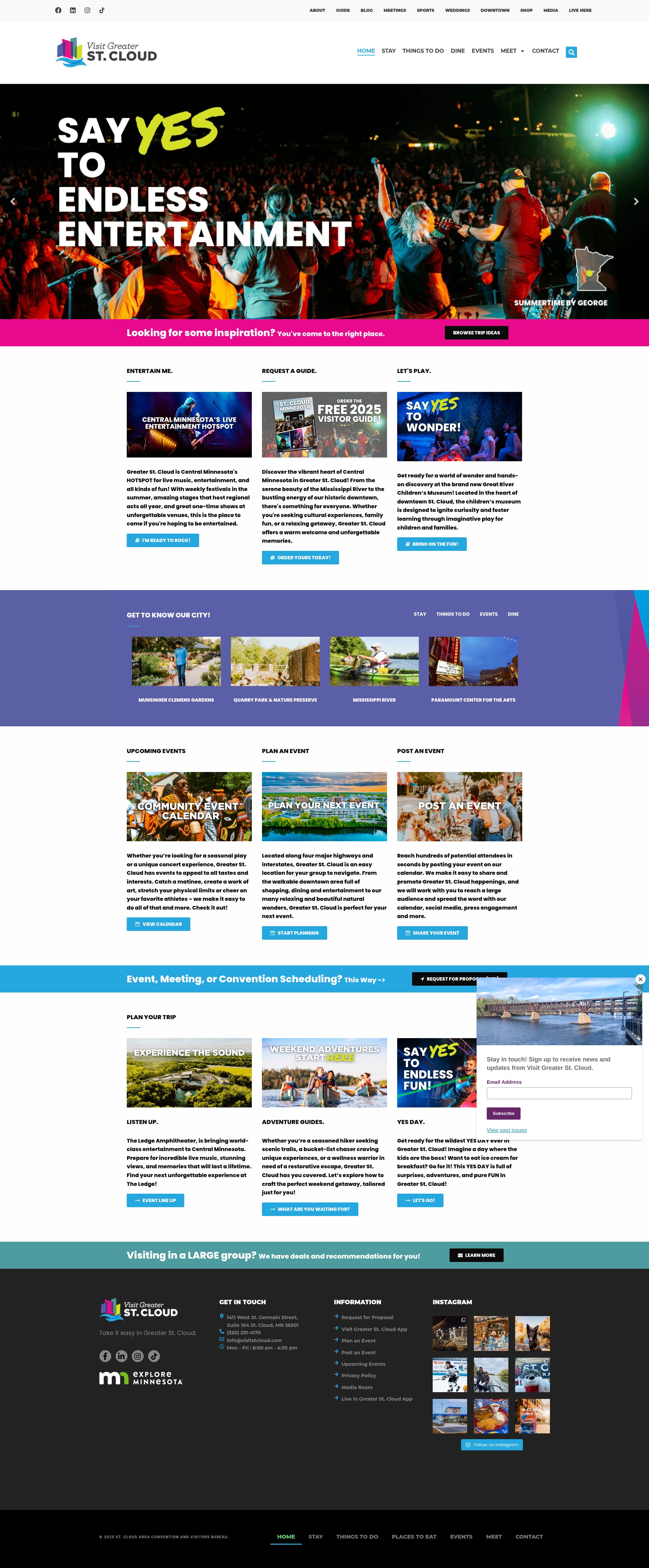 Screenshot of visitstcloud.com