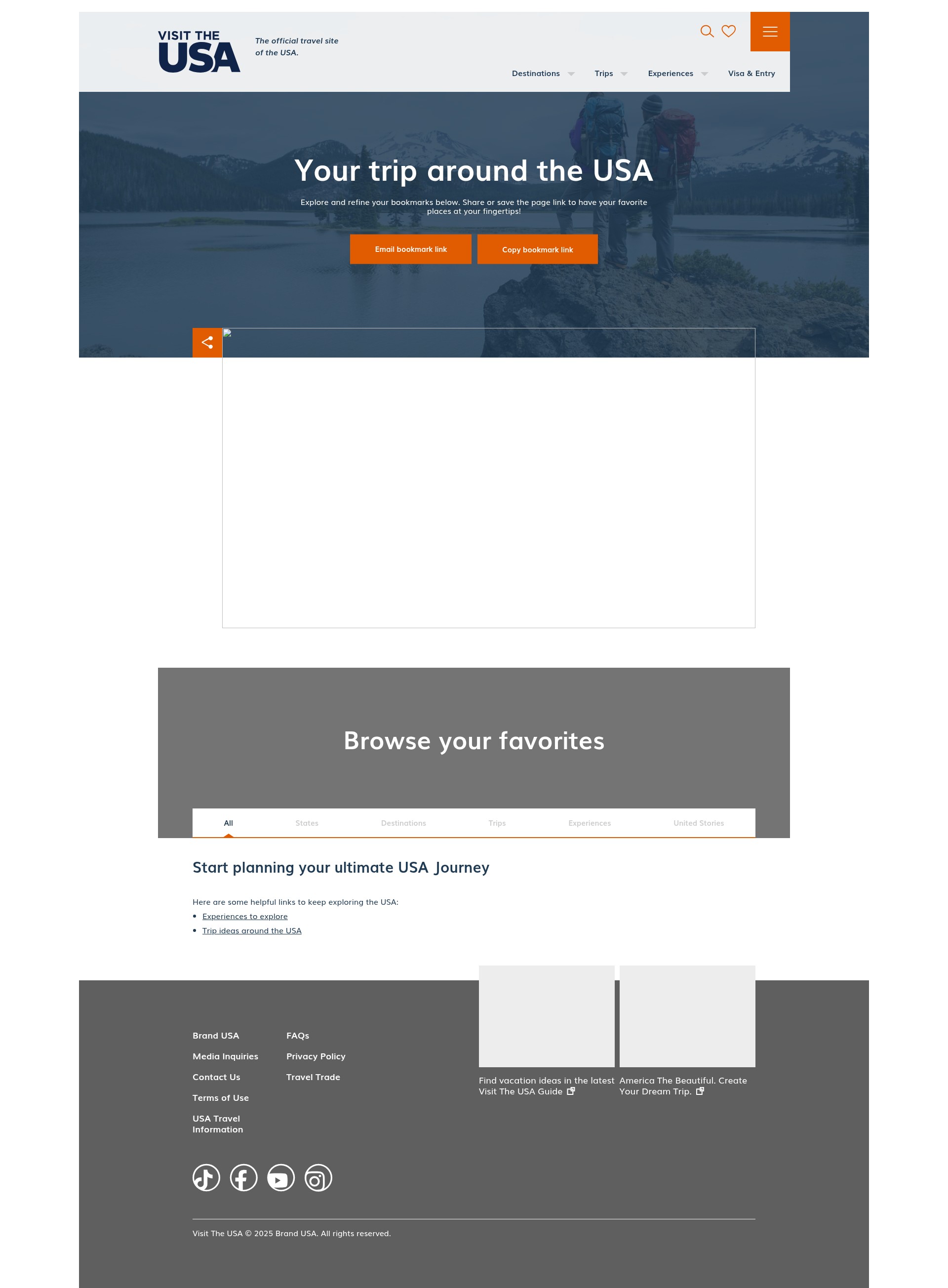 Screenshot of visittheusa.ca