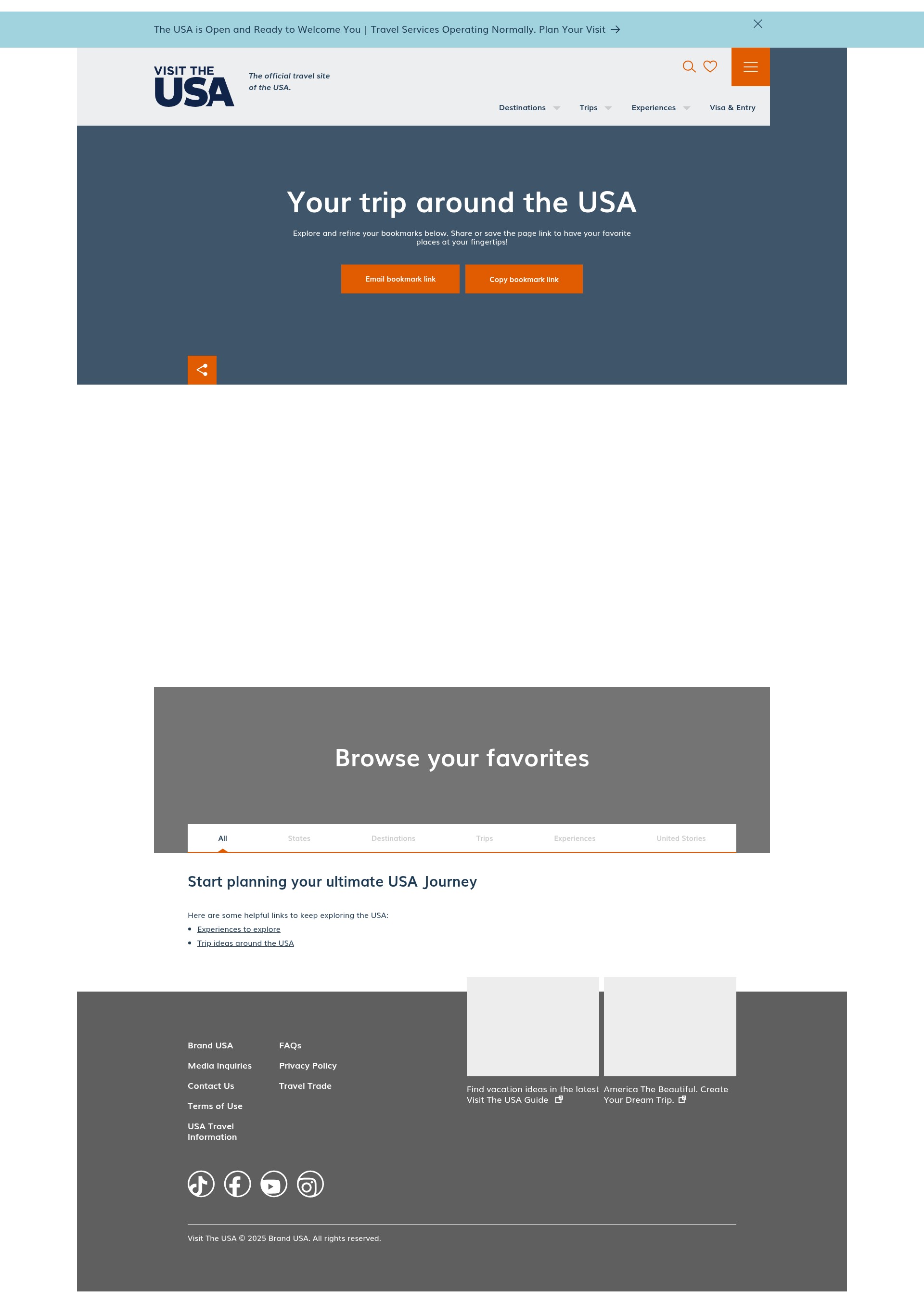 Screenshot of visittheusa.com