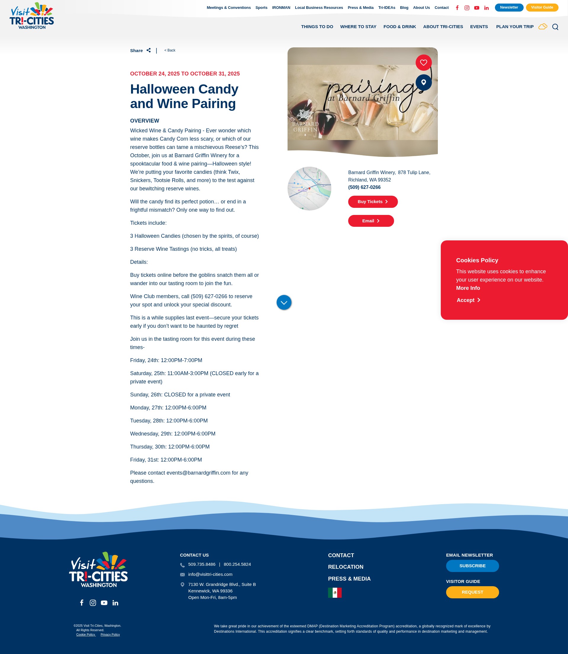 Screenshot of visittri-cities.com