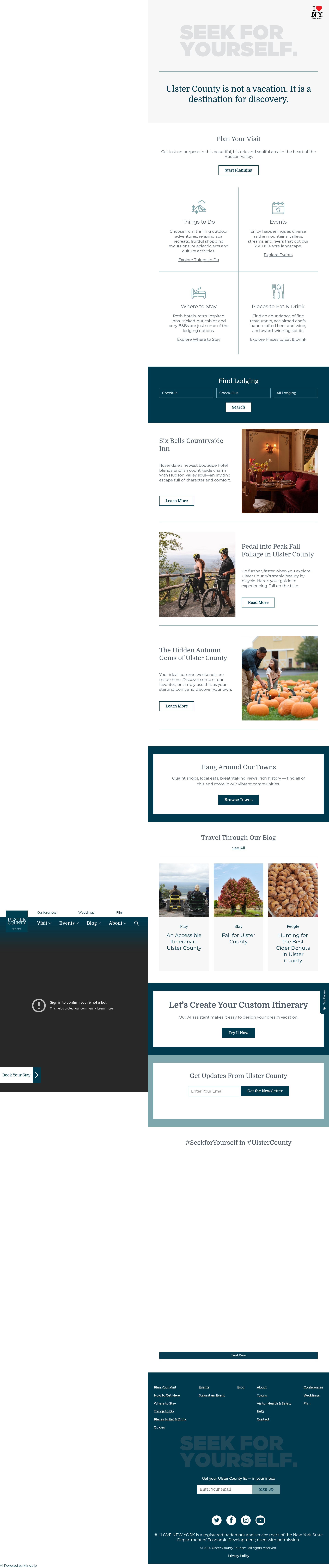Screenshot of visitulstercountyny.com