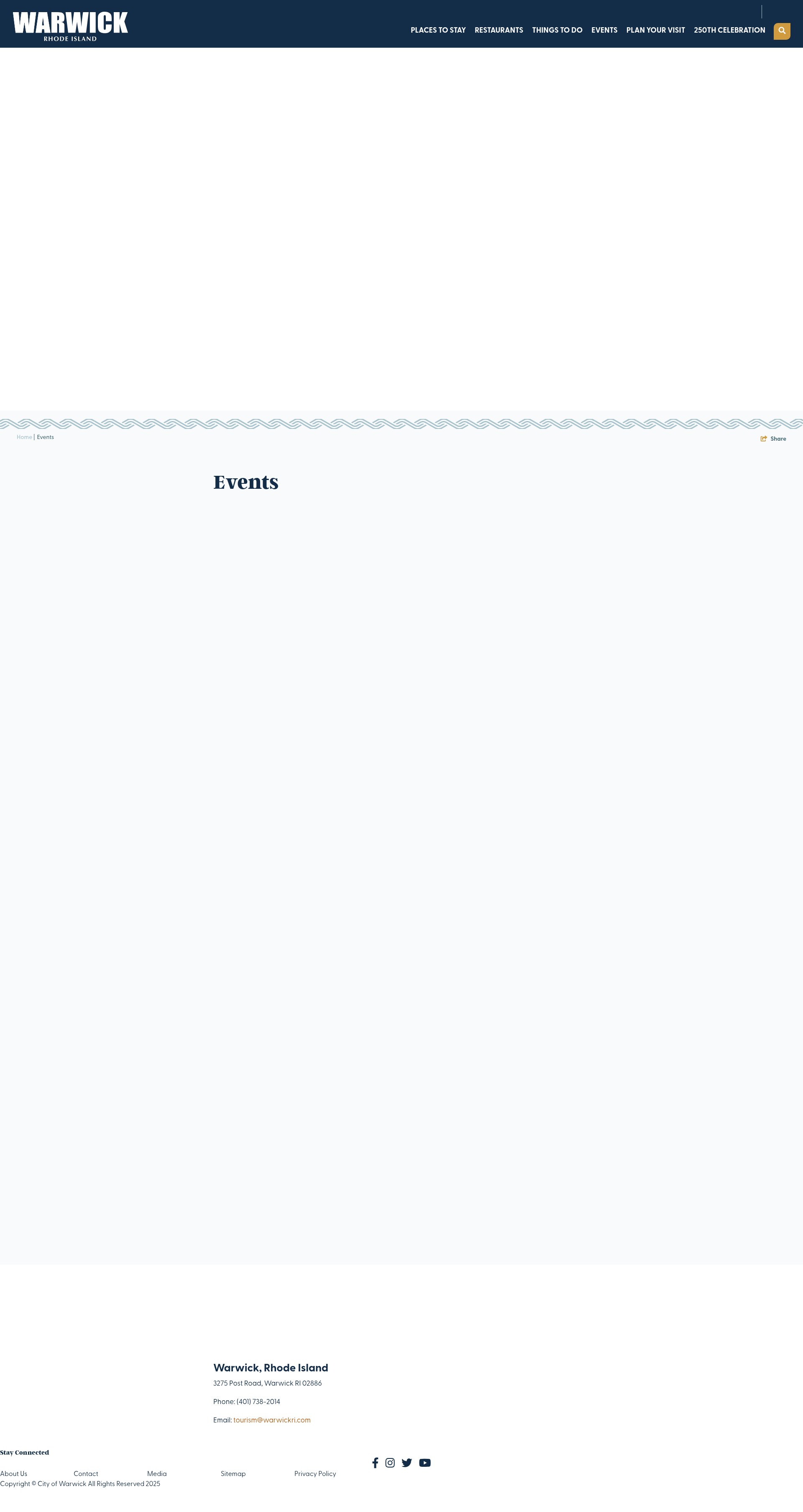 Screenshot of visitwarwickri.com