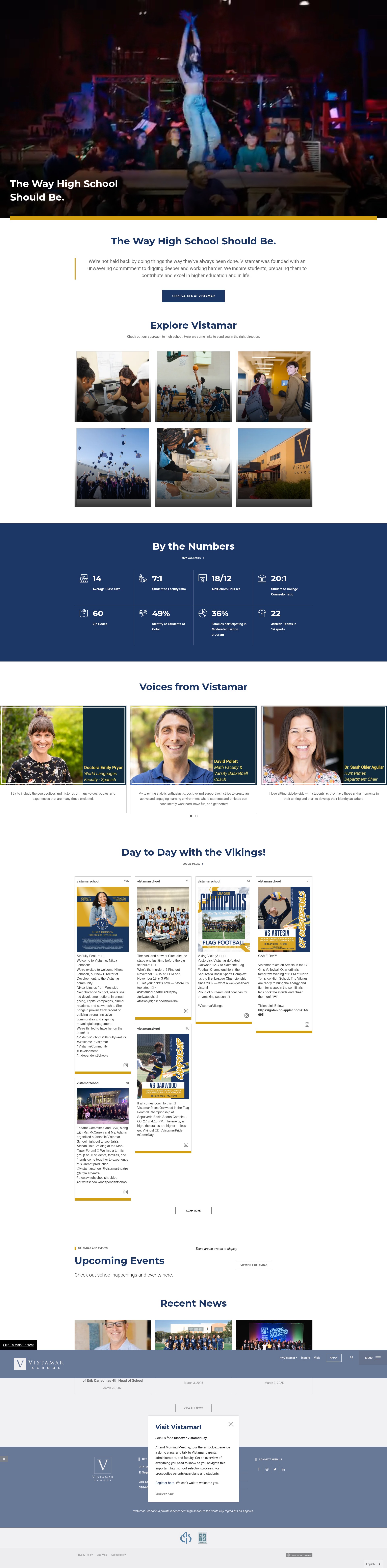 Screenshot of vistamarschool.org