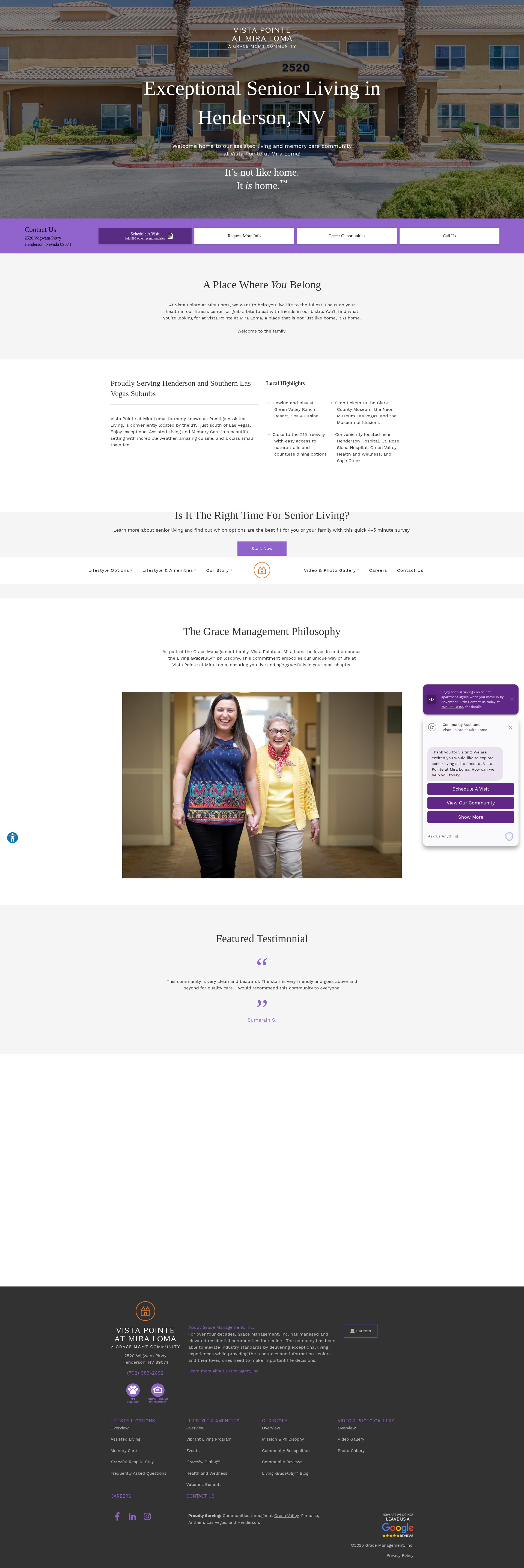 Screenshot of vistapointeatmiraloma.com