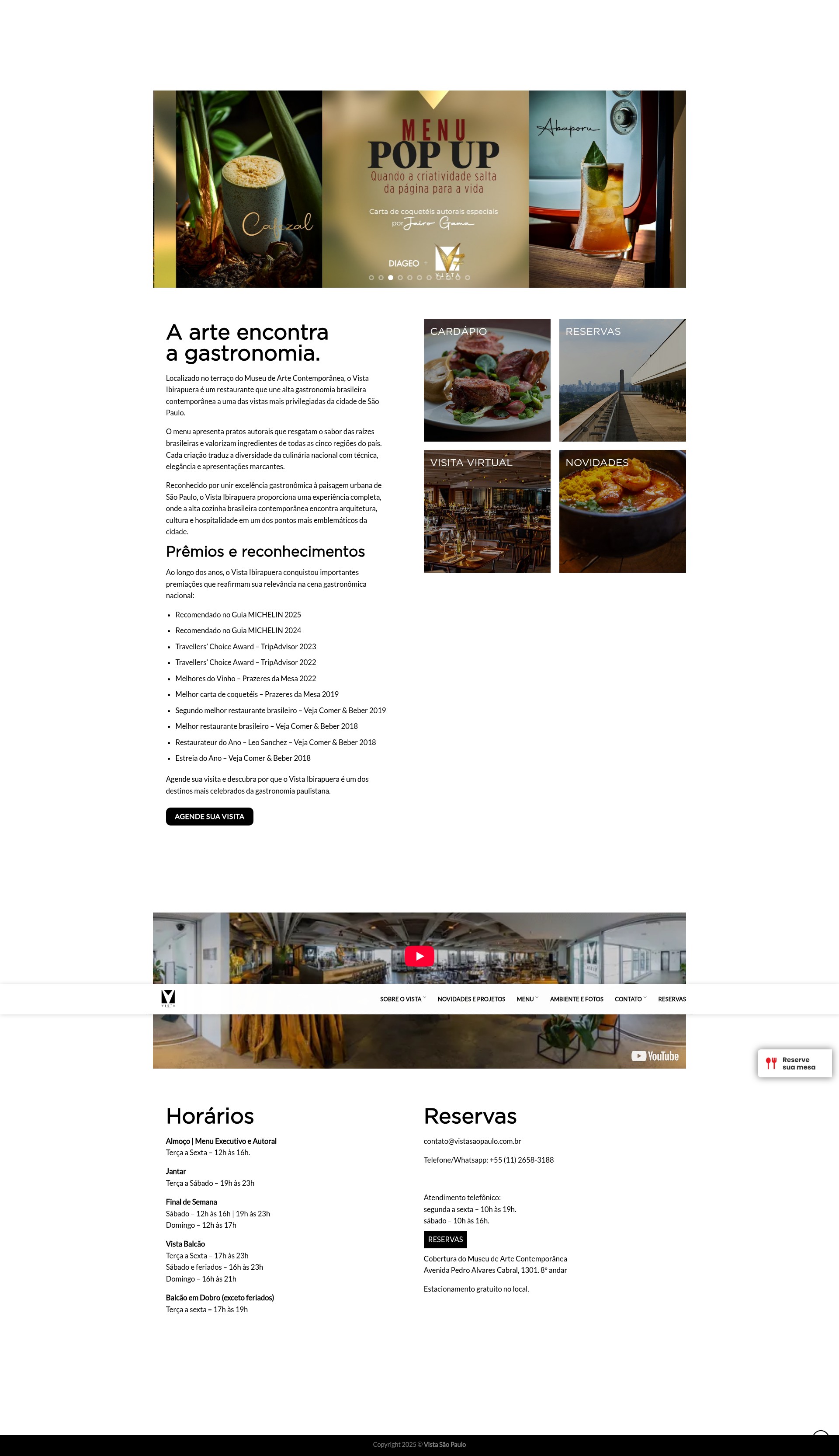 Screenshot of vistarestaurante.vistasaopaulo.com.br