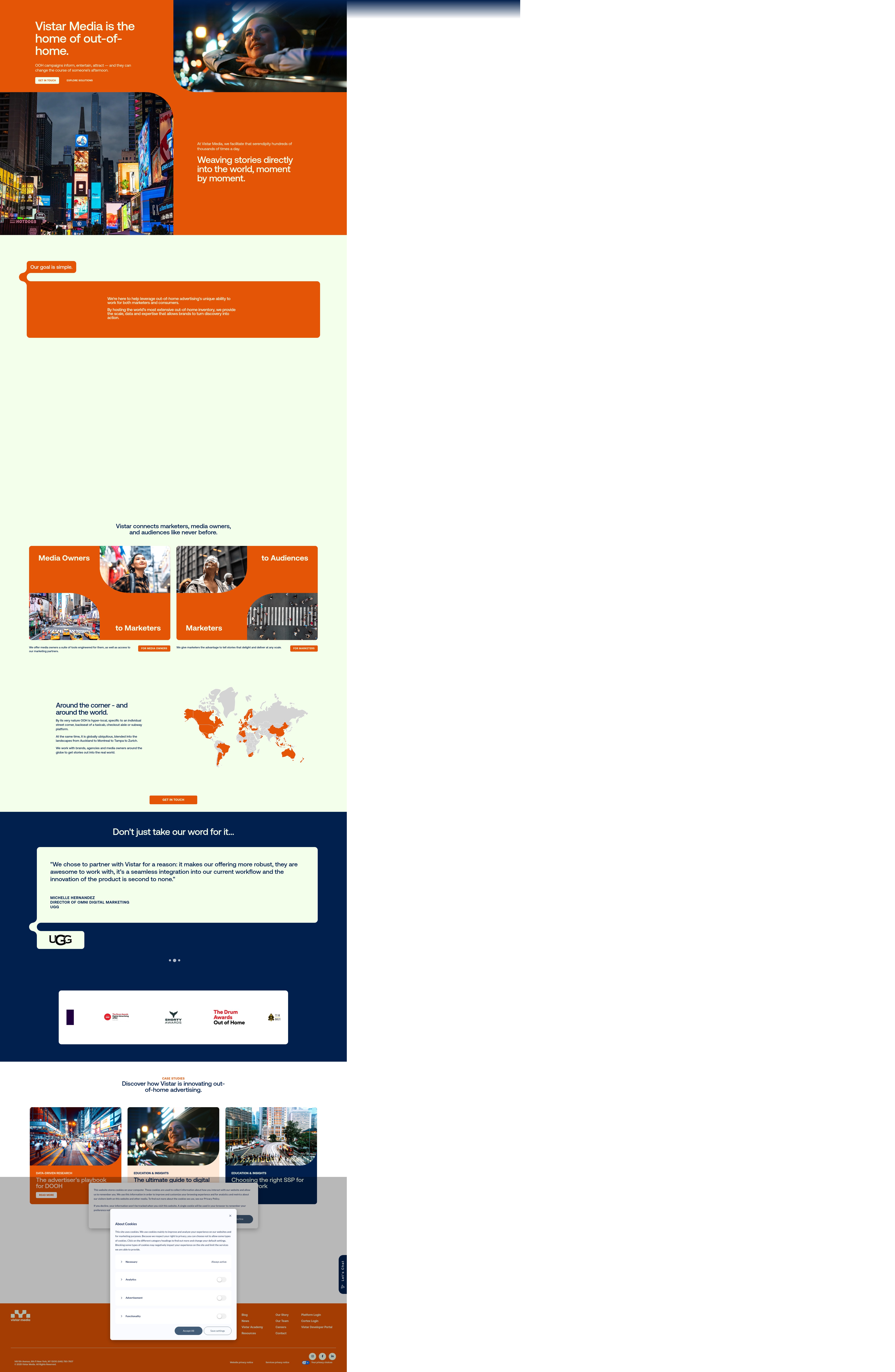 Screenshot of vistarmedia.com