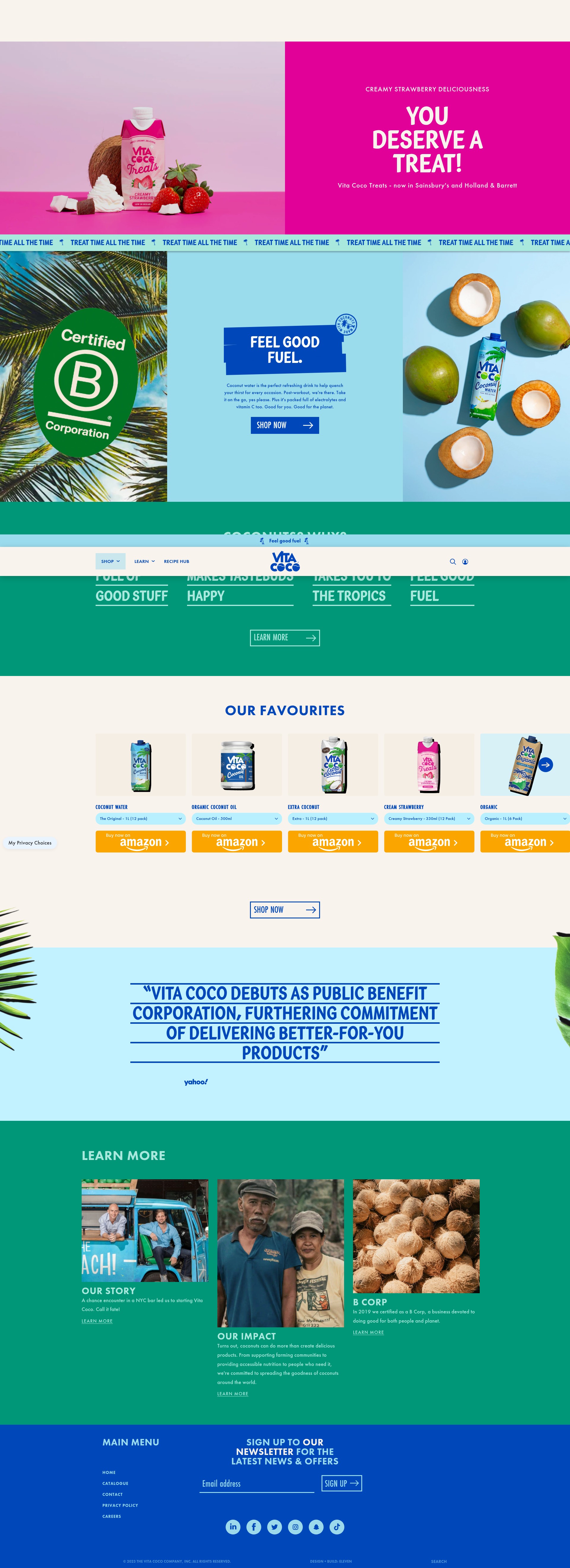 Screenshot of vitacoco.co.uk