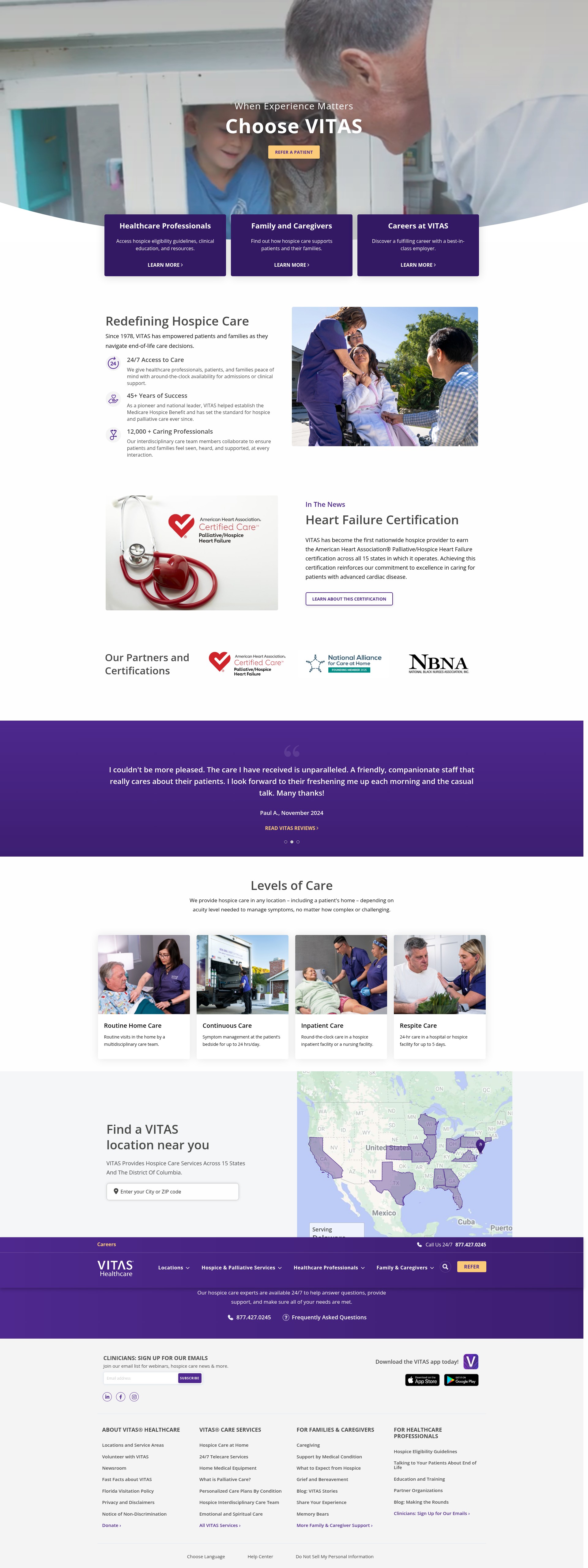 Screenshot of vitas.com