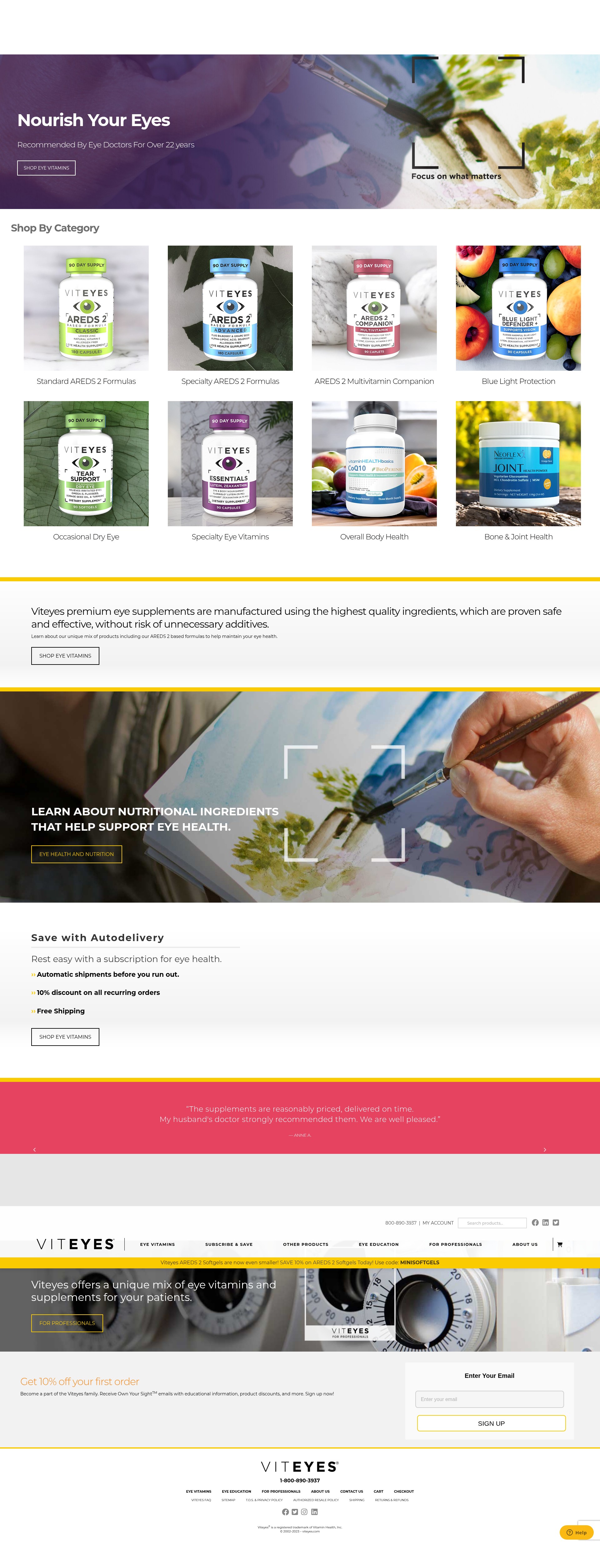 Screenshot of viteyes.com