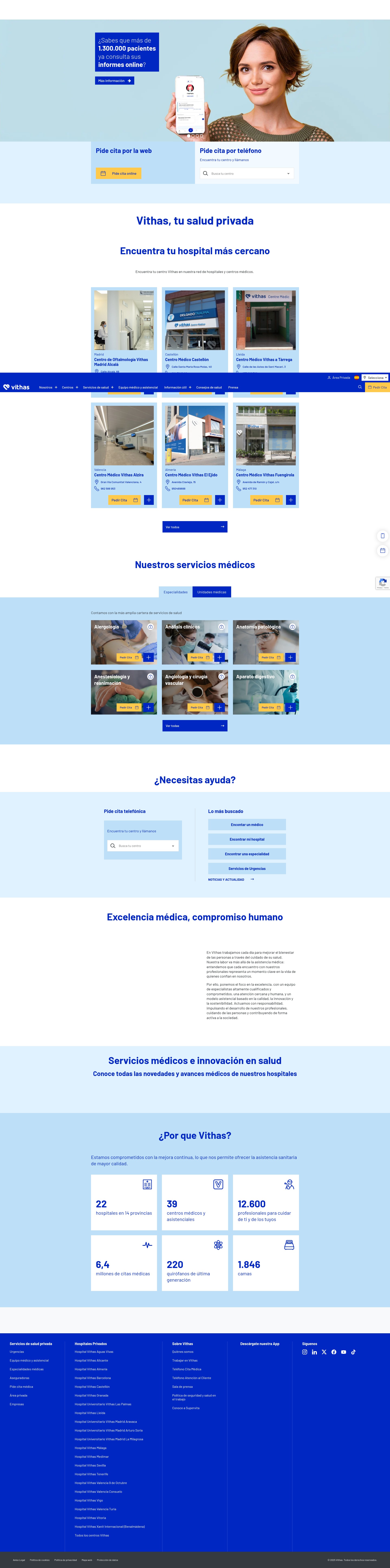 Screenshot of vithas.es