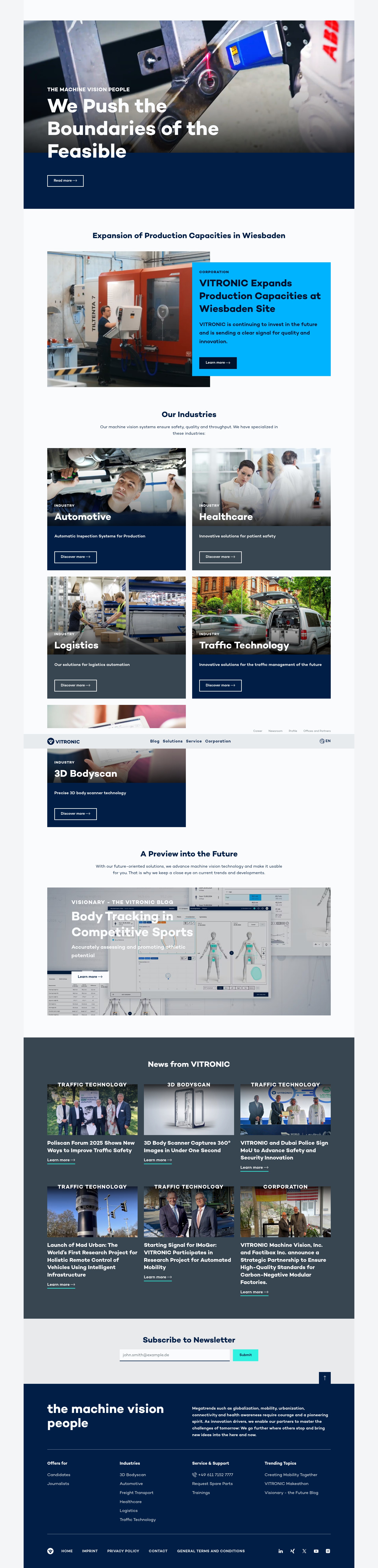 Screenshot of vitronic.com