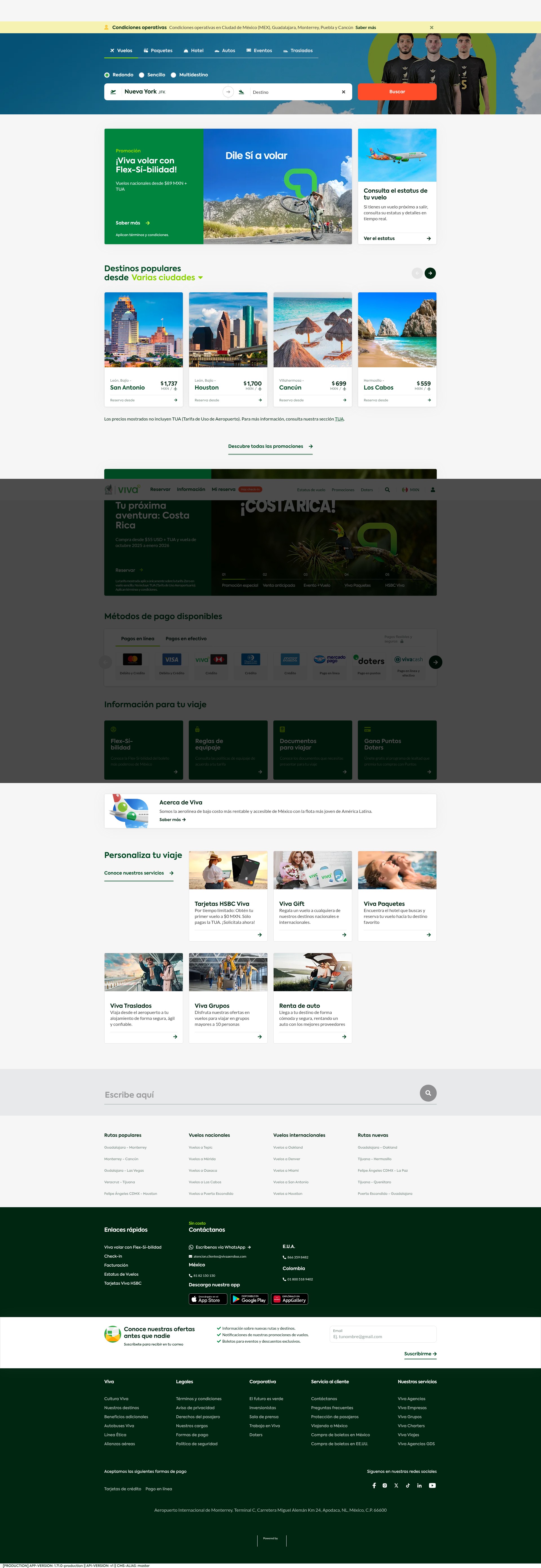 Screenshot of vivaaerobus.com
