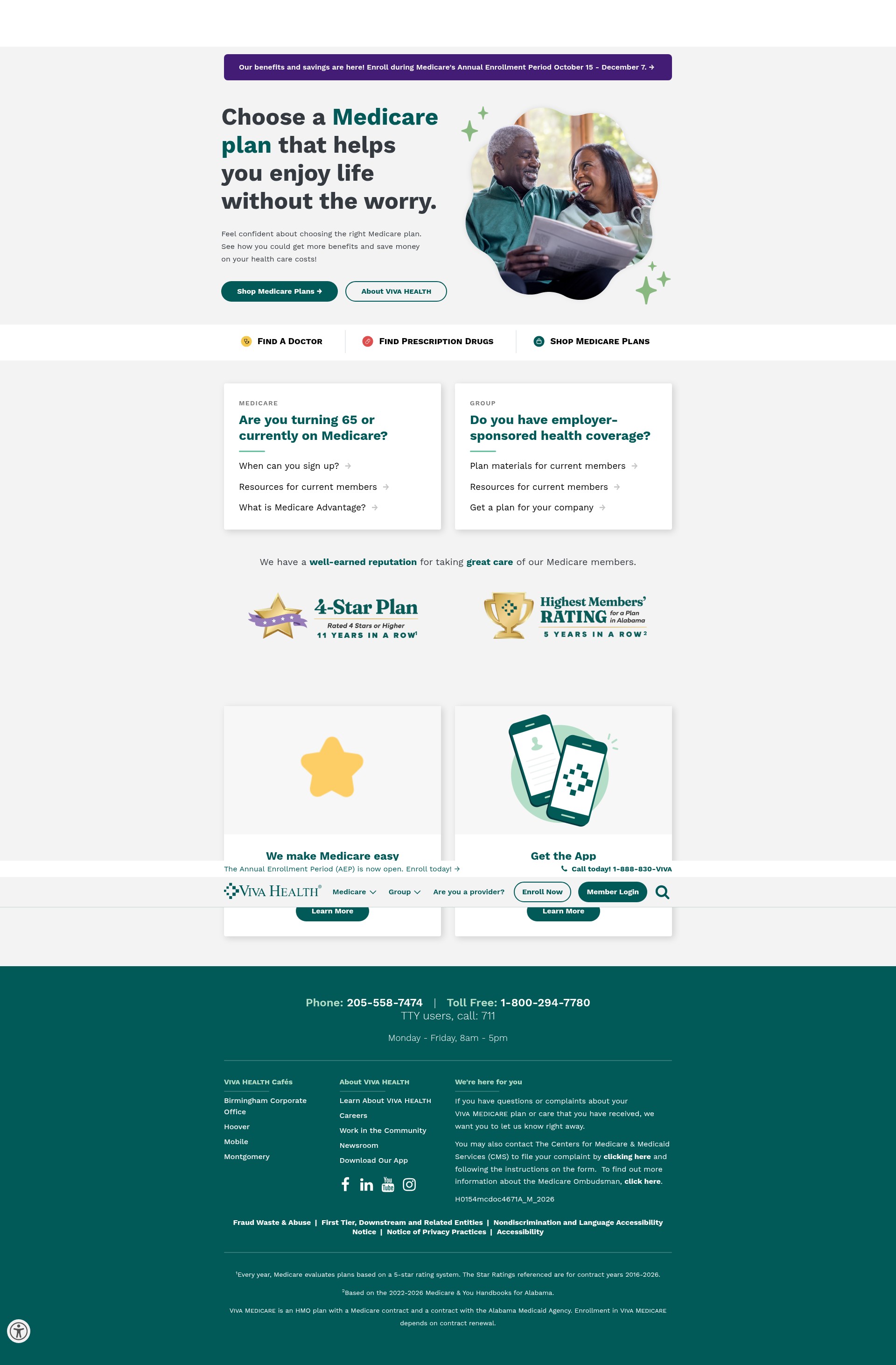 Screenshot of vivahealth.com