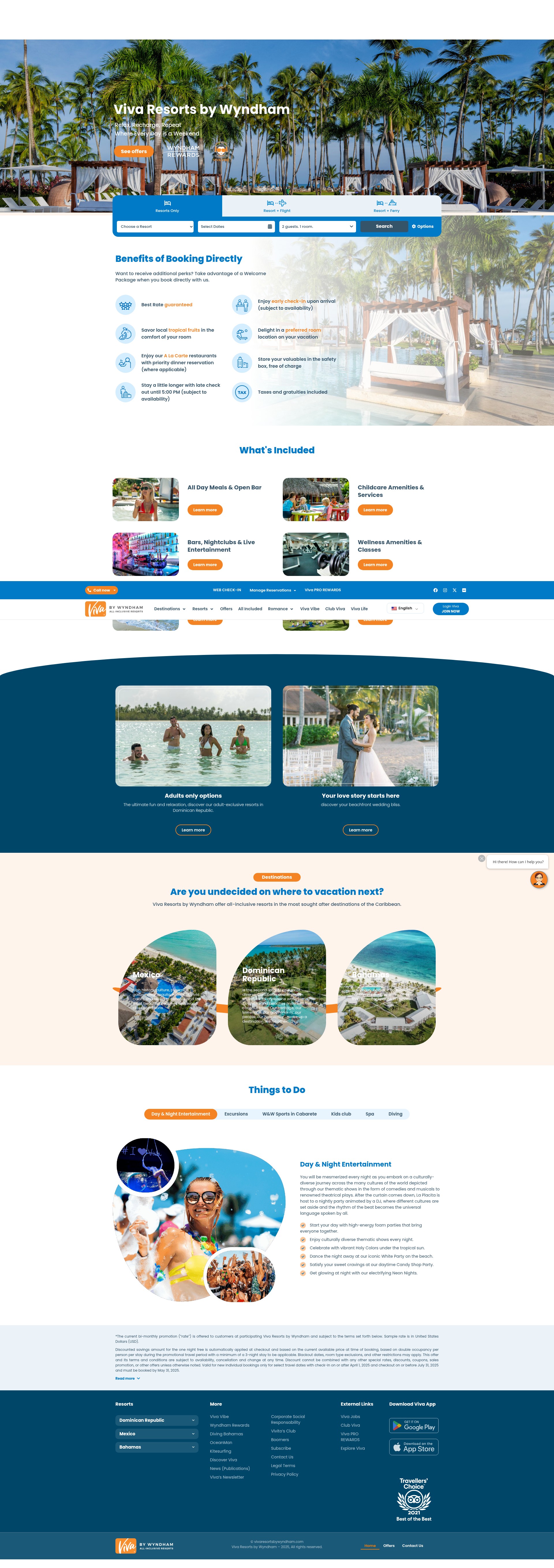 Screenshot of vivaresortsbywyndham.com