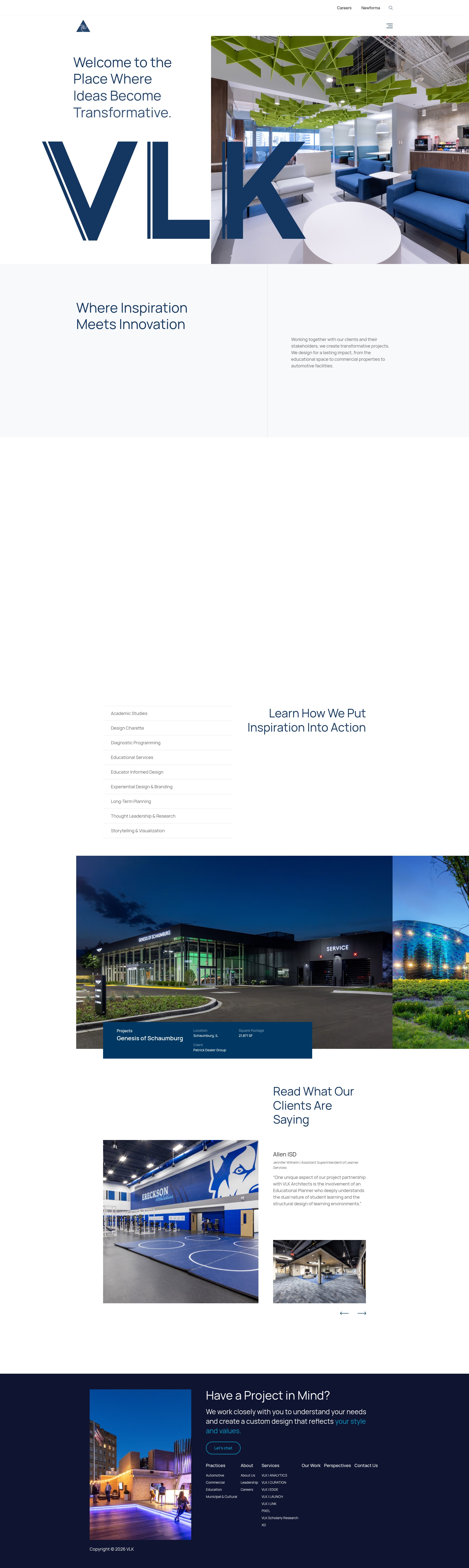 Screenshot of vlkarchitects.com