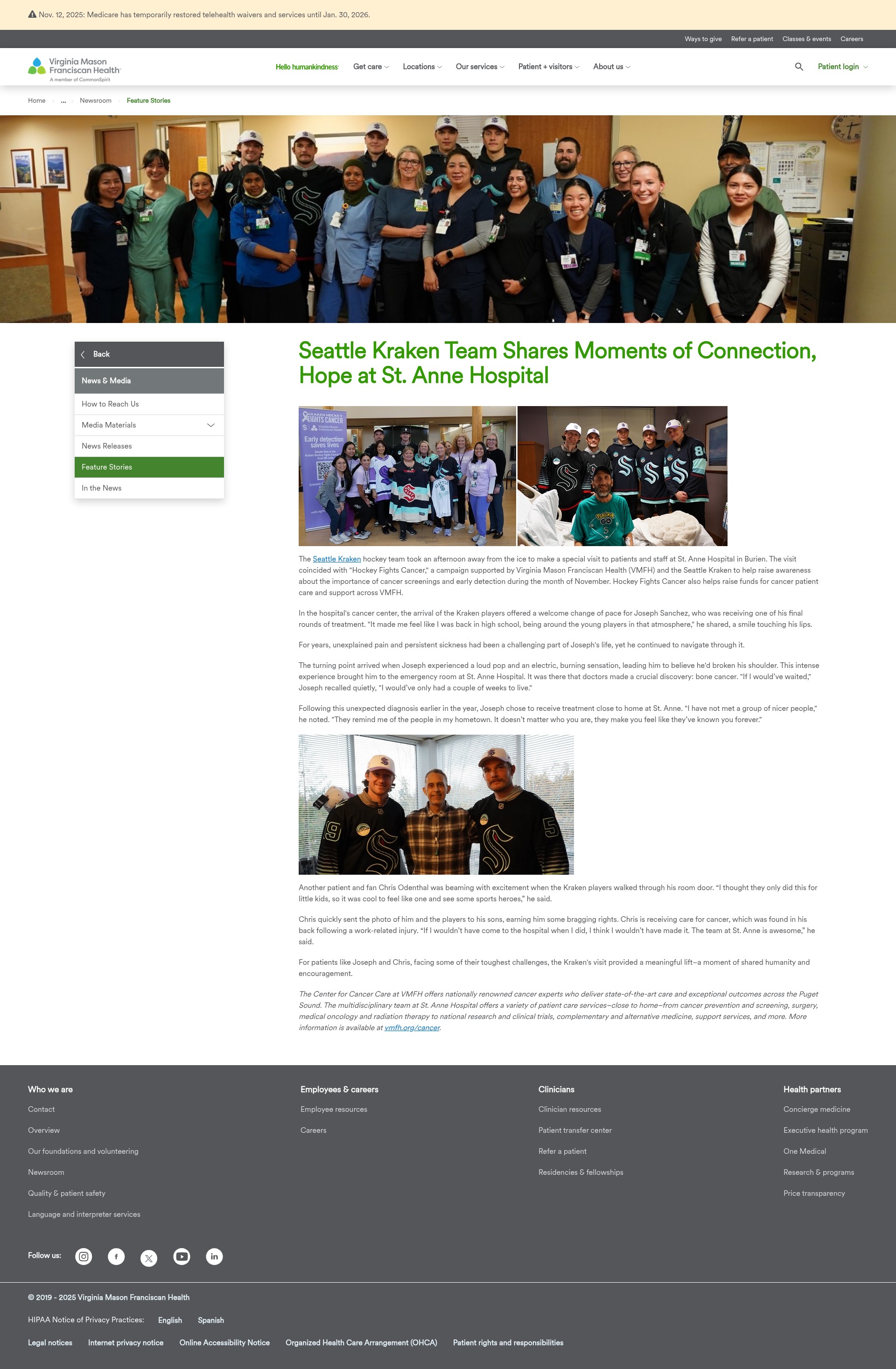 Screenshot of vmfh.org