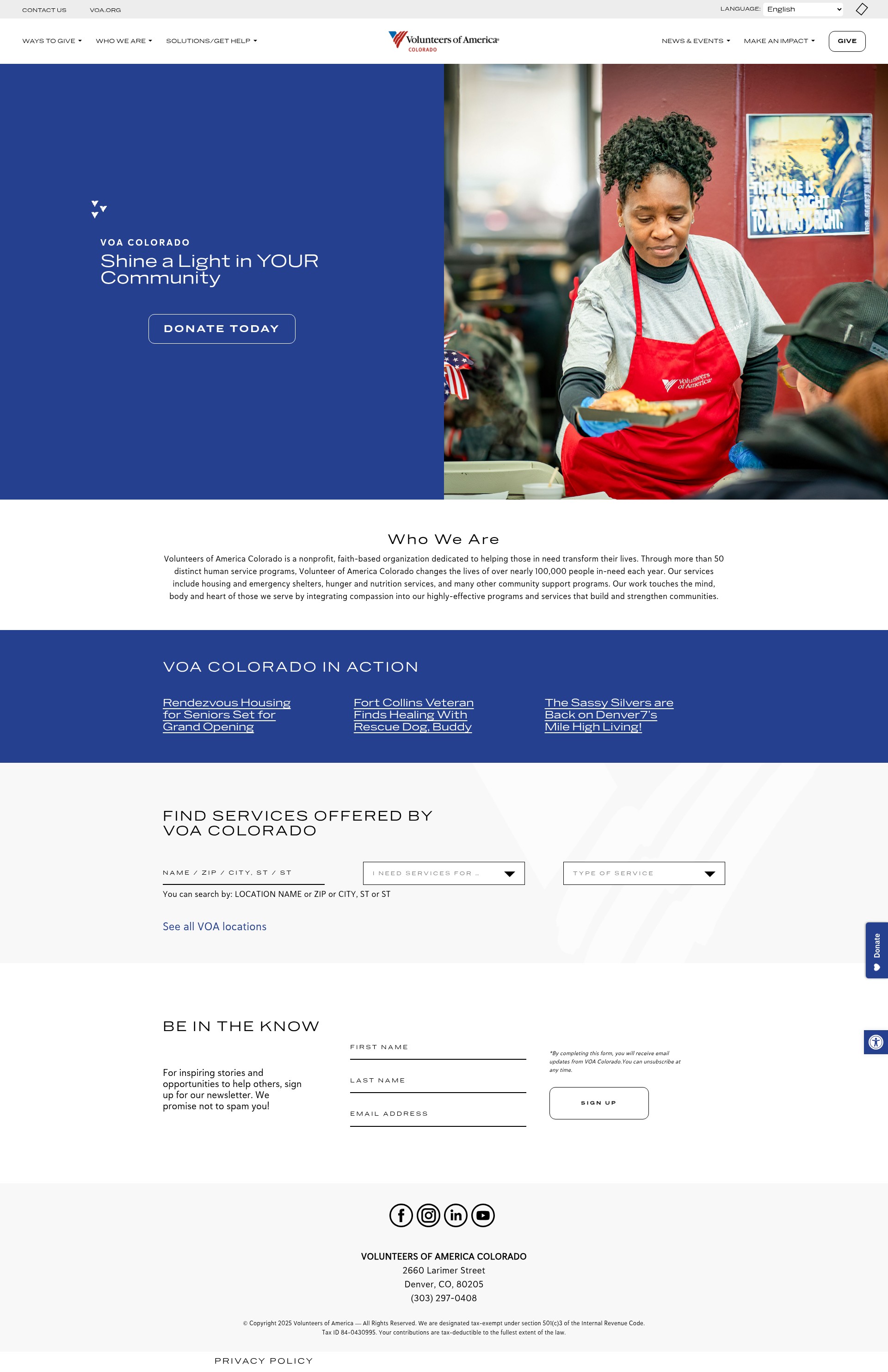 Screenshot of voacolorado.org