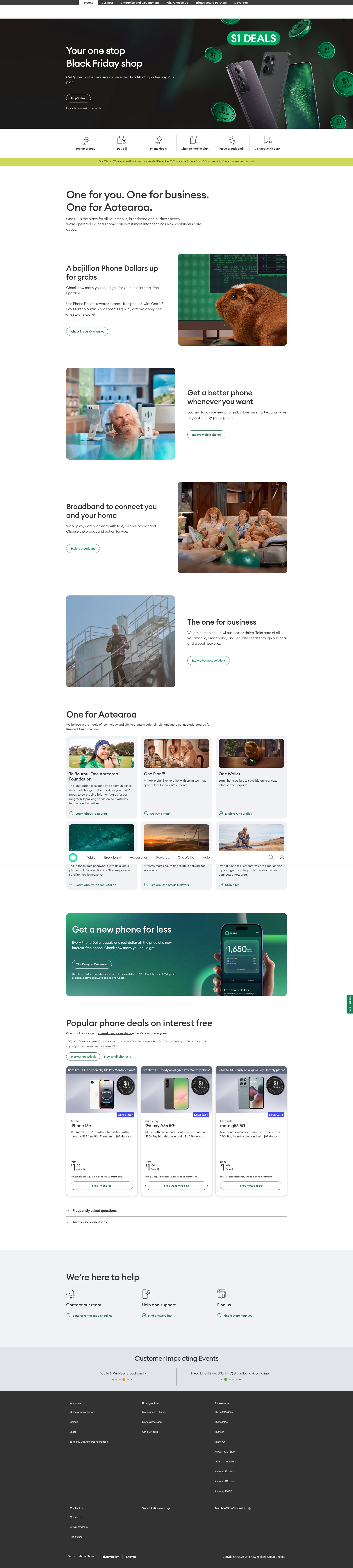 Screenshot of vodafone.co.nz
