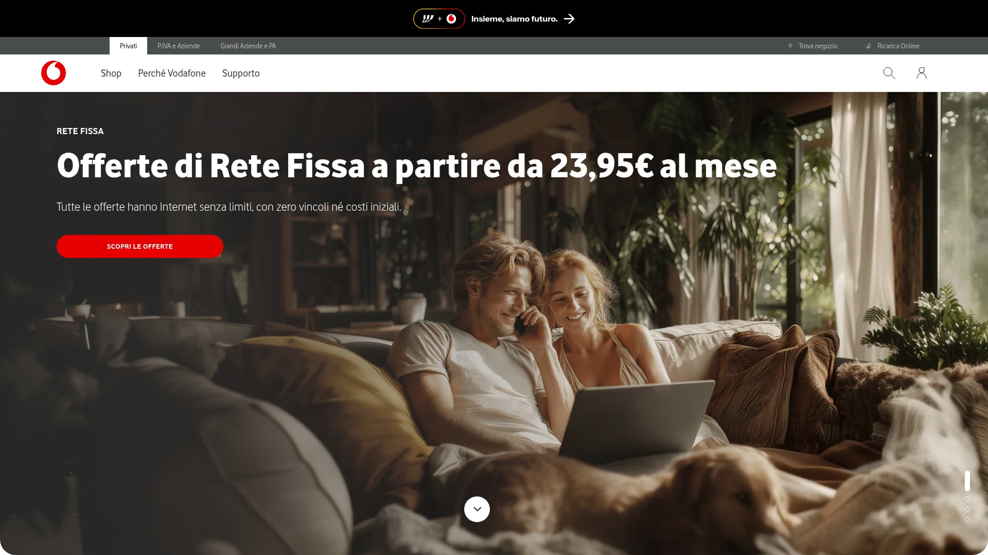 Screenshot of vodafone.it