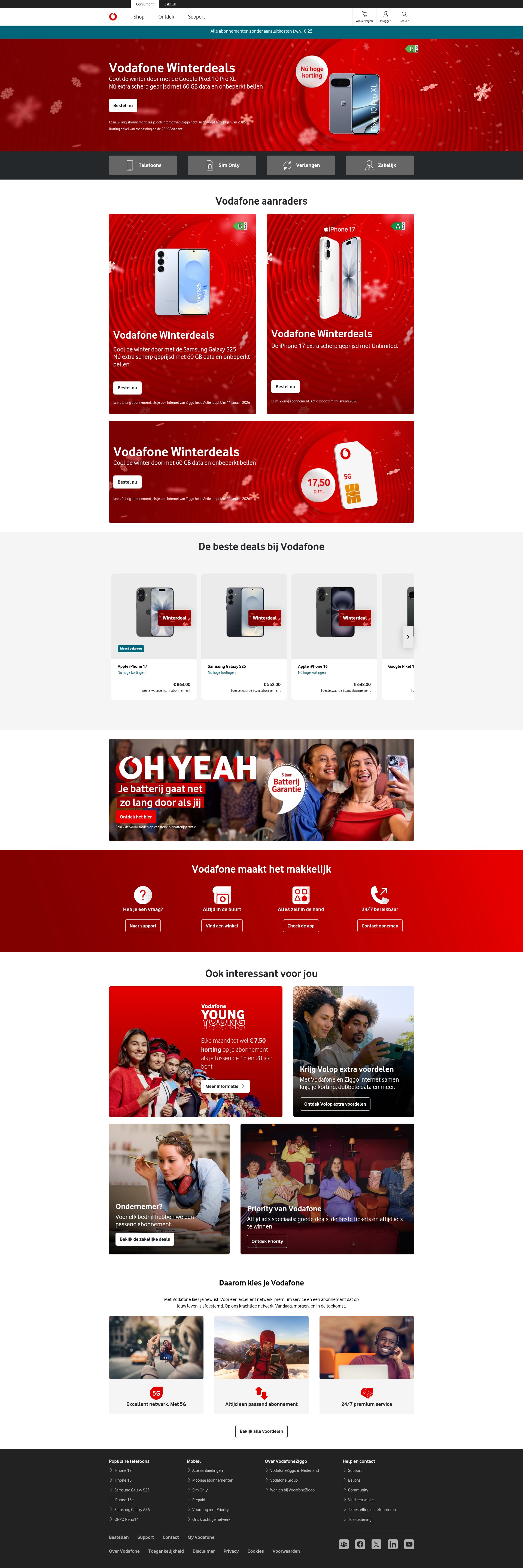 Screenshot of vodafone.nl