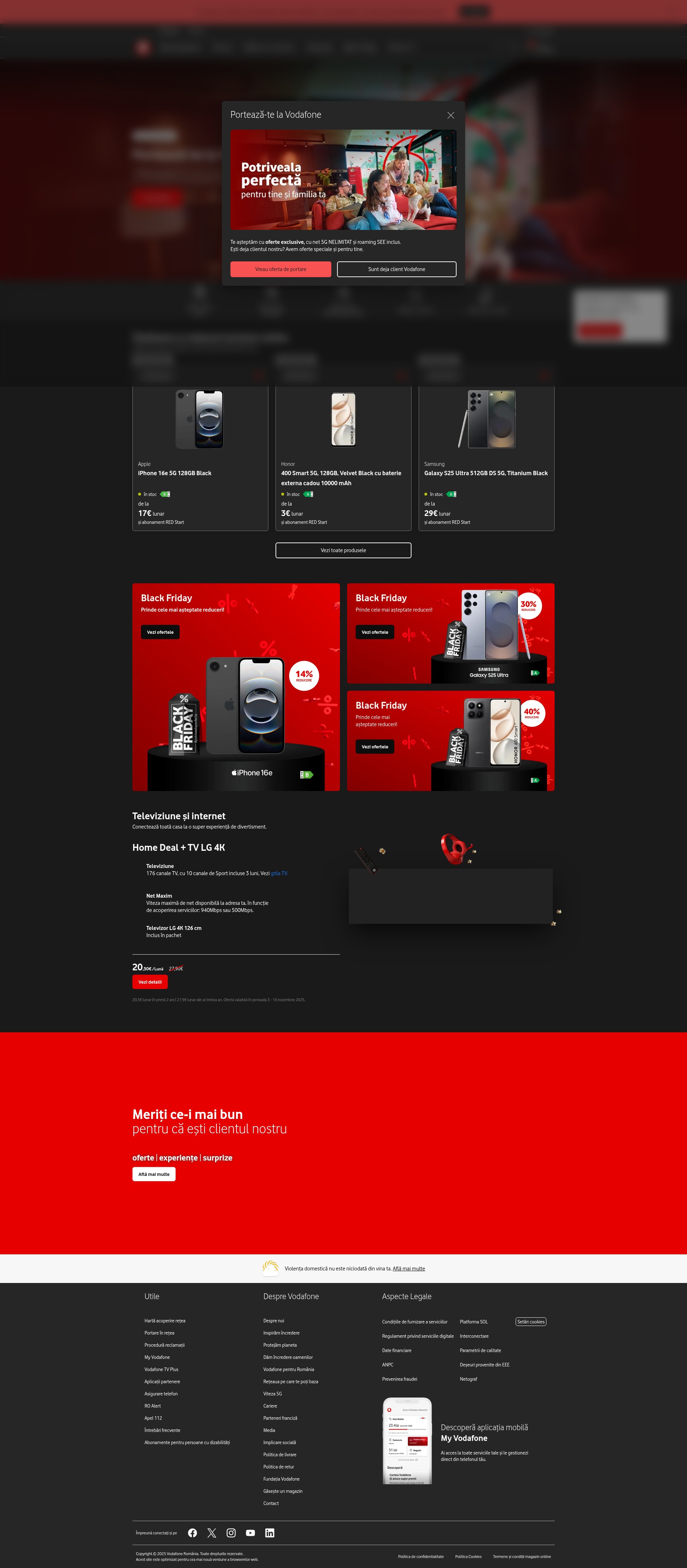 Screenshot of vodafone.ro