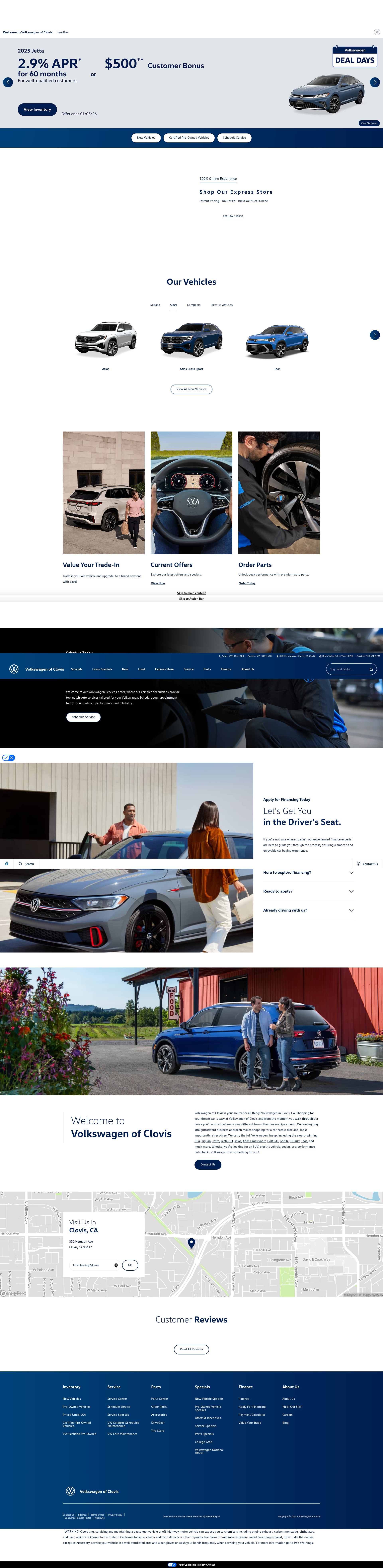 Screenshot of volkswagenofclovis.com