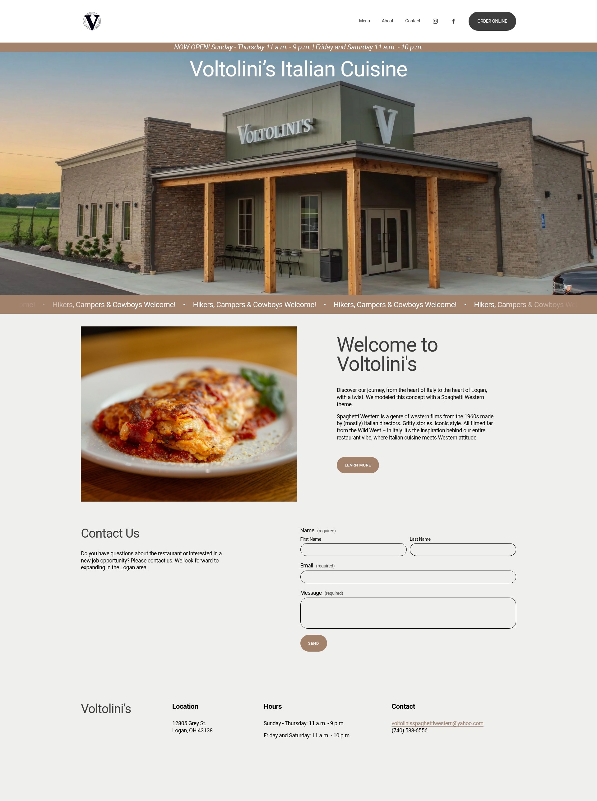 Screenshot of voltolinis.com