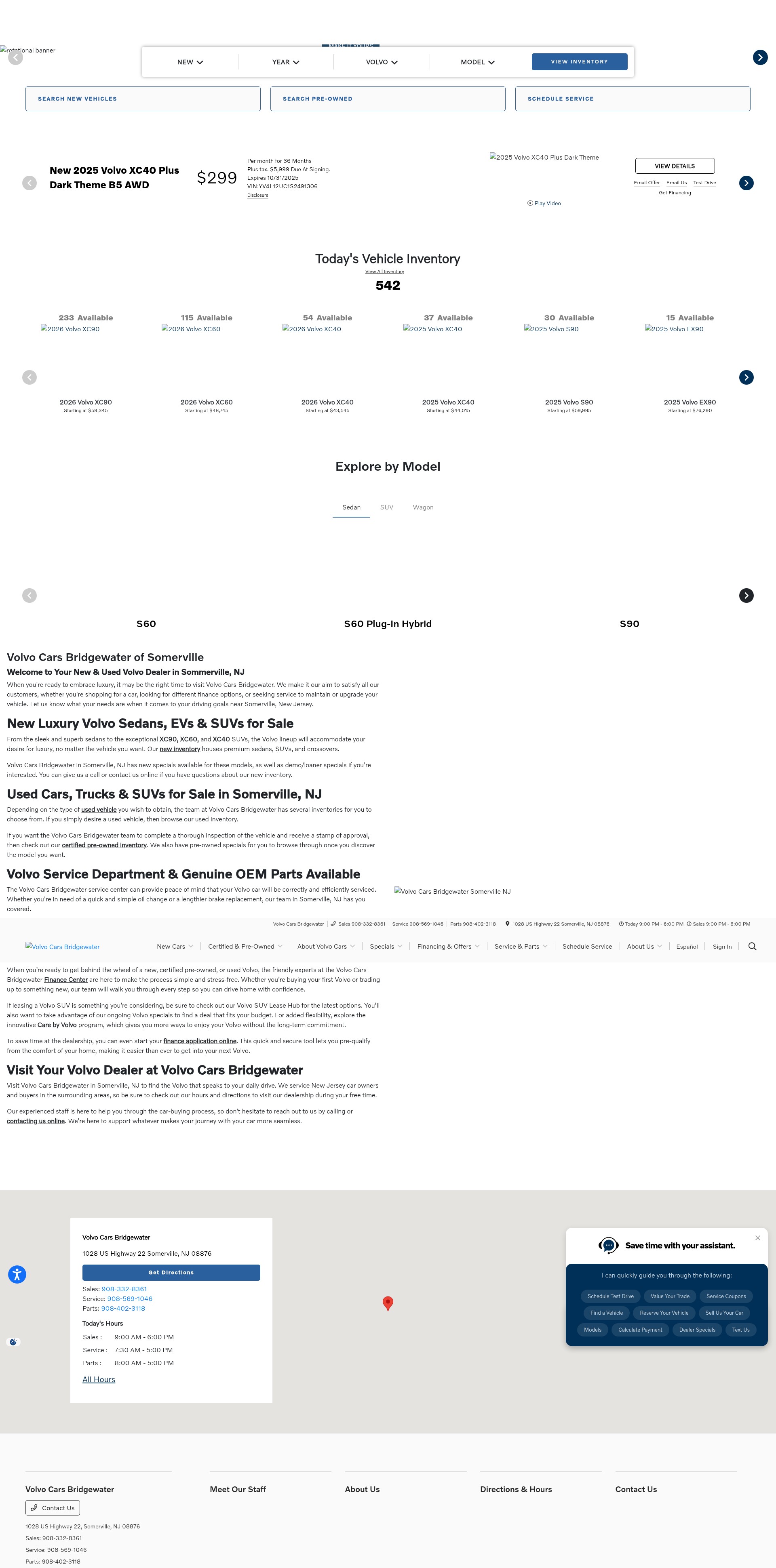 Screenshot of volvocarsbridgewater.com