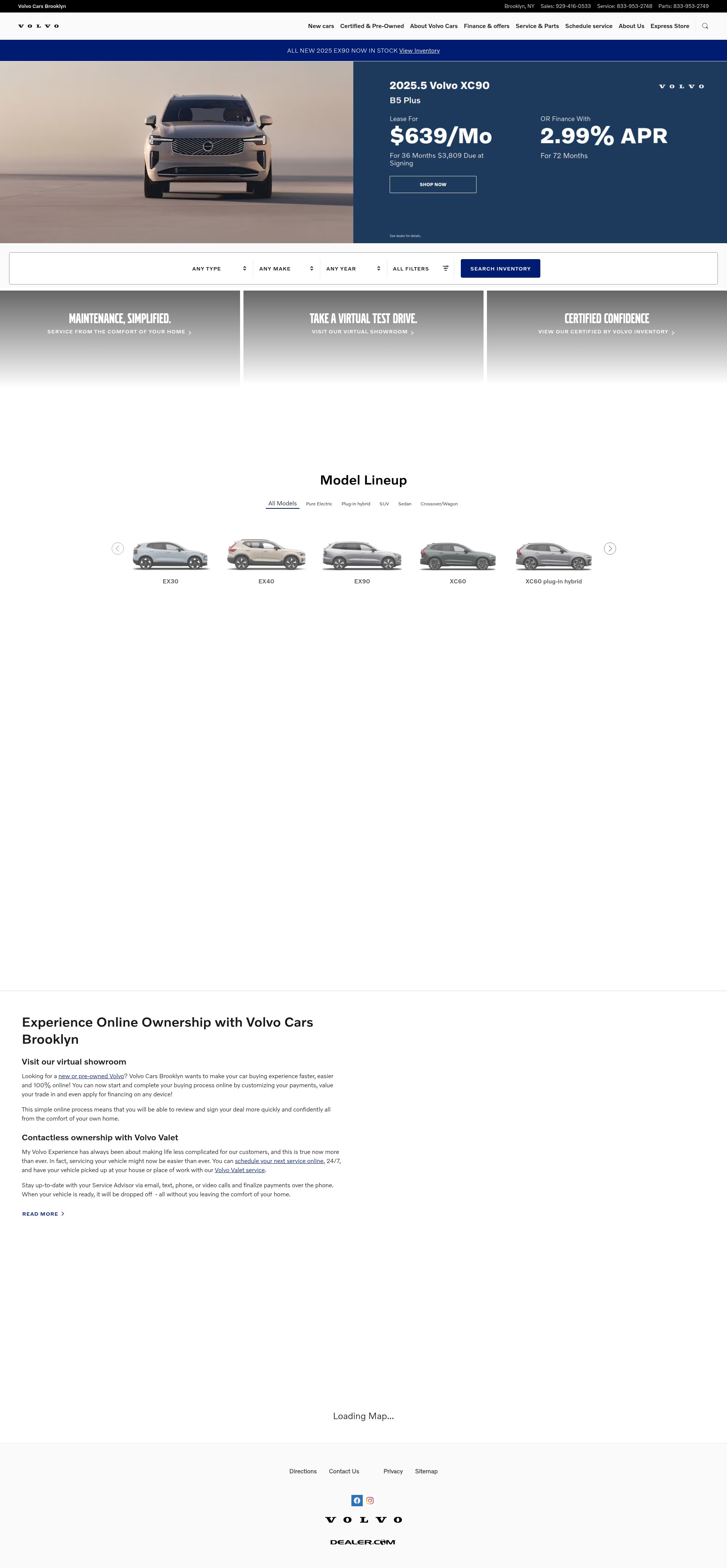 Screenshot of volvocarsbrooklyn.com