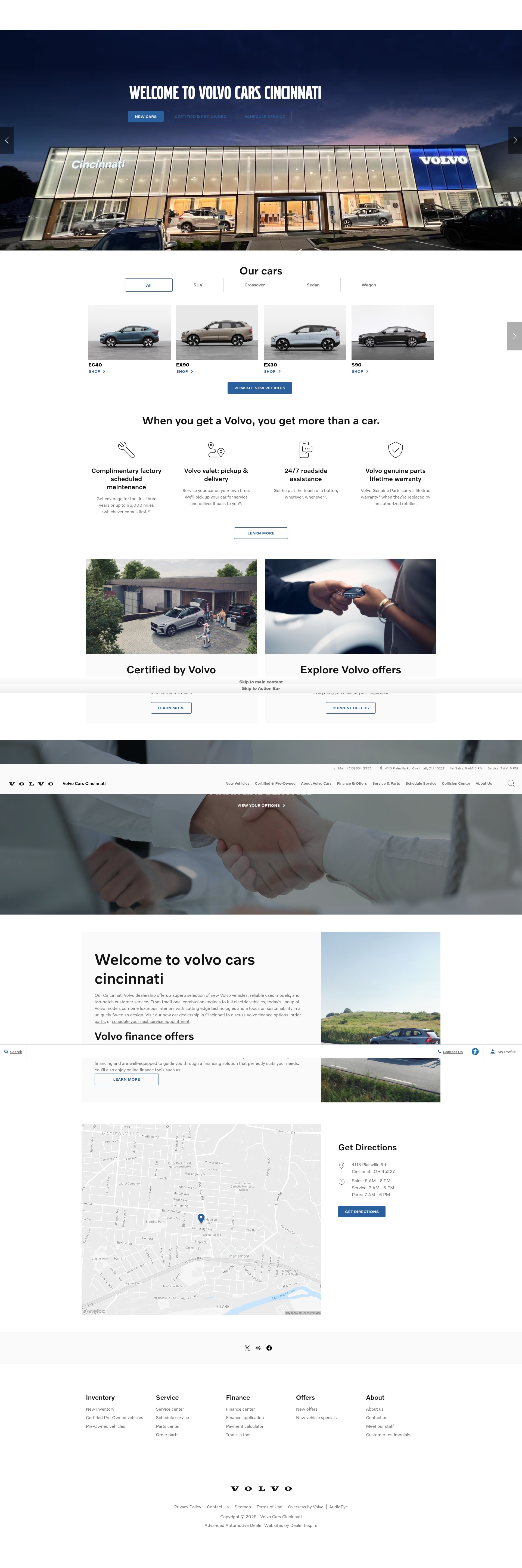 Screenshot of volvocarscincinnati.com