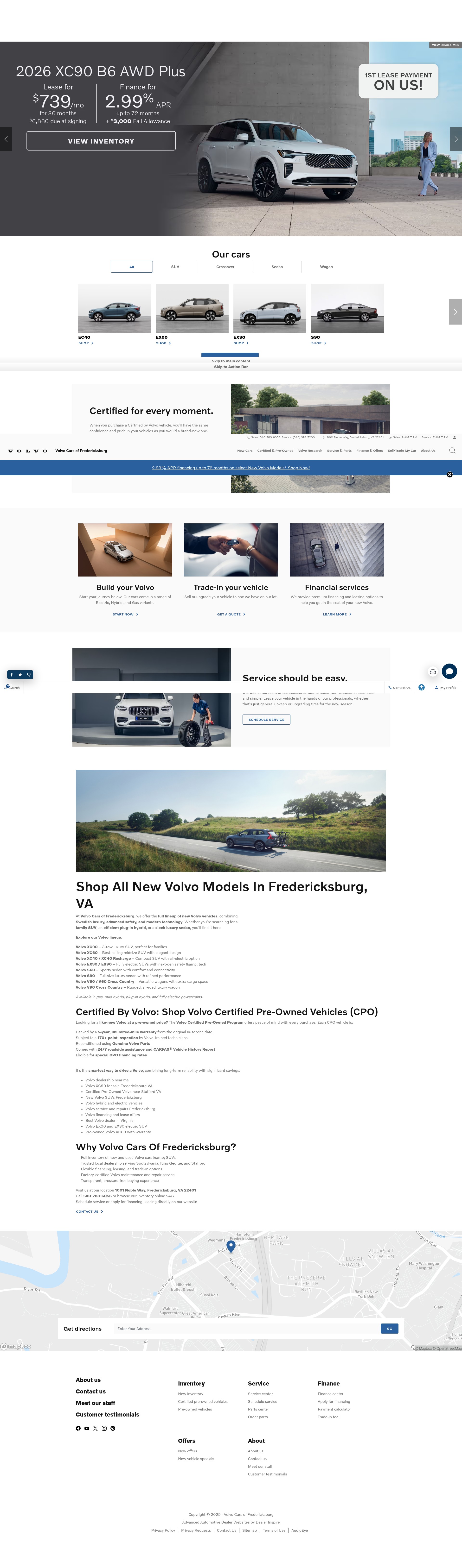 Screenshot of volvocarsfredericksburg.com