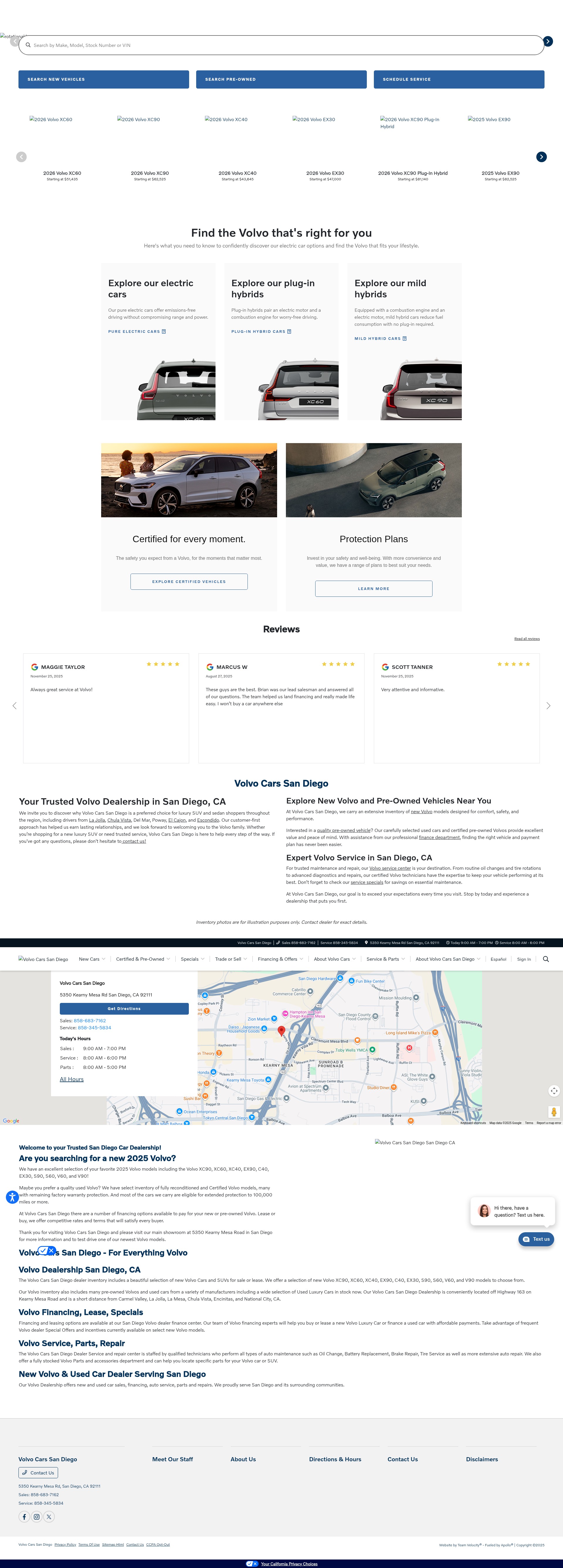 Screenshot of volvocarssandiego.com