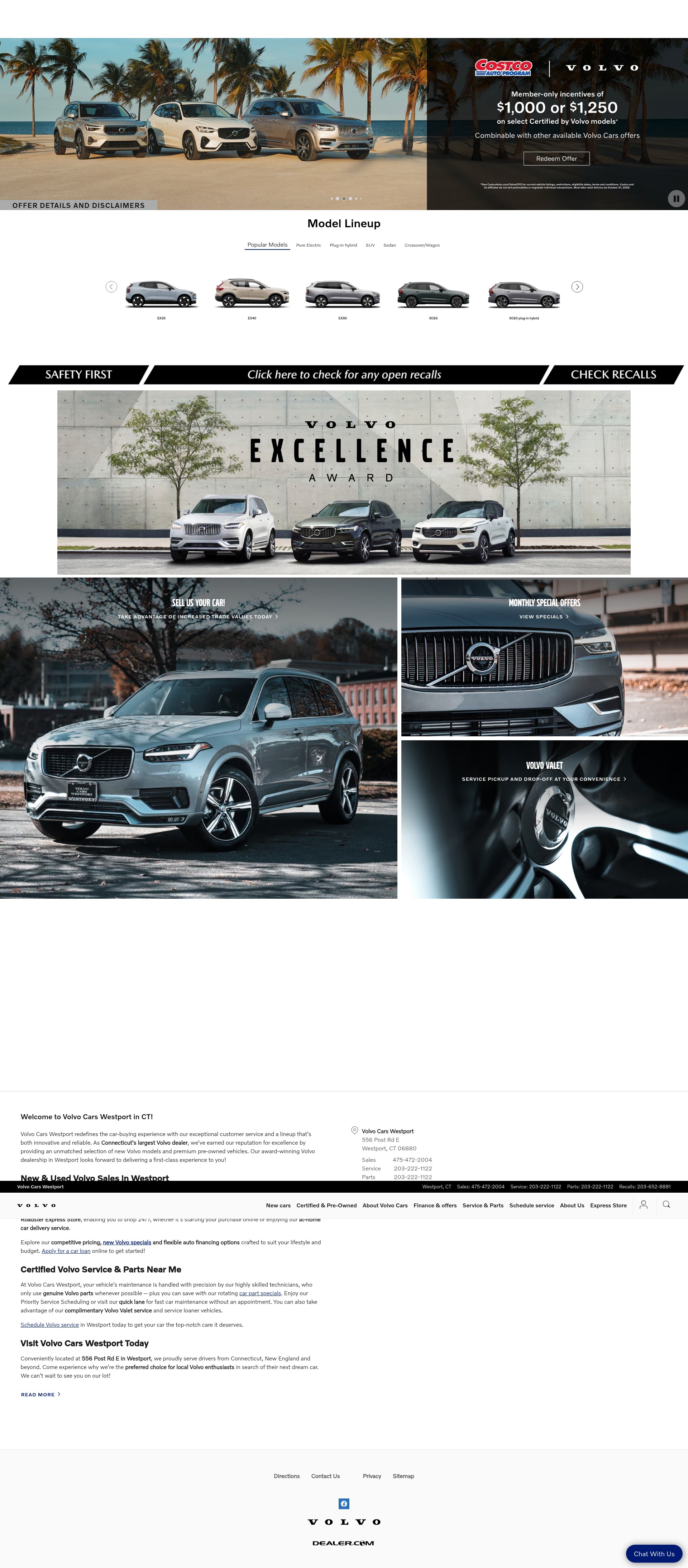 Screenshot of volvocarswestport.com