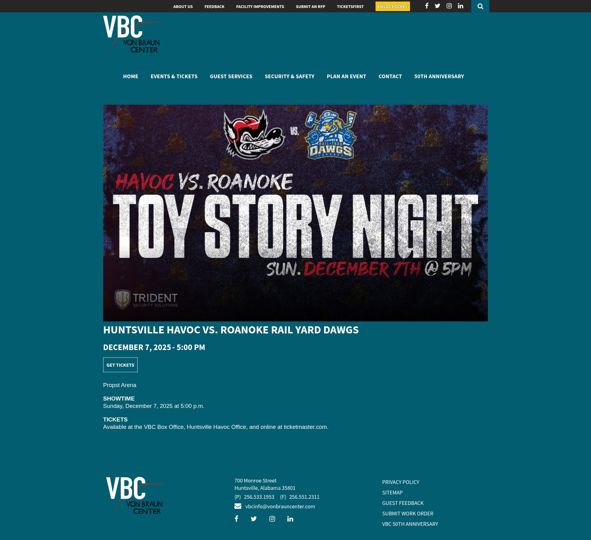 Screenshot of vonbrauncenter.com