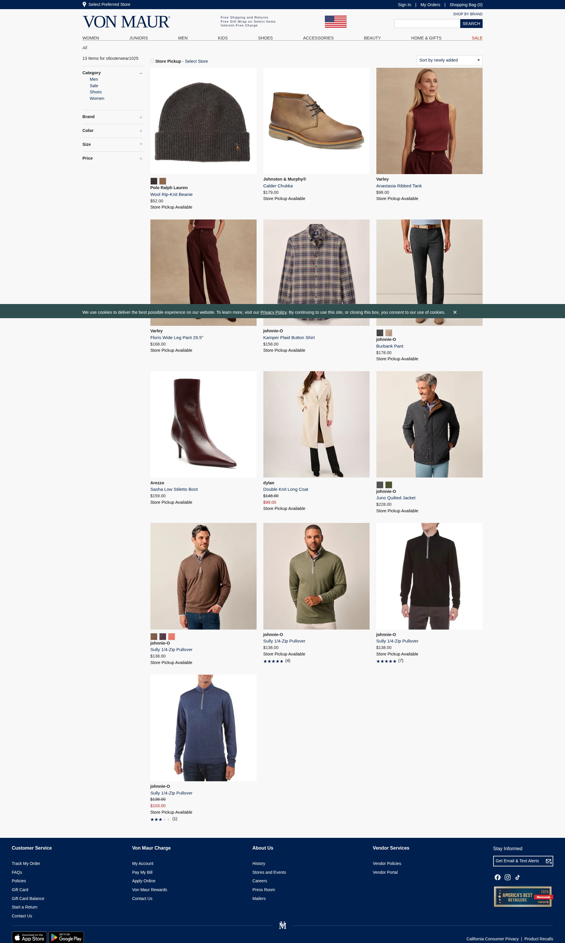 Screenshot of vonmaur.com