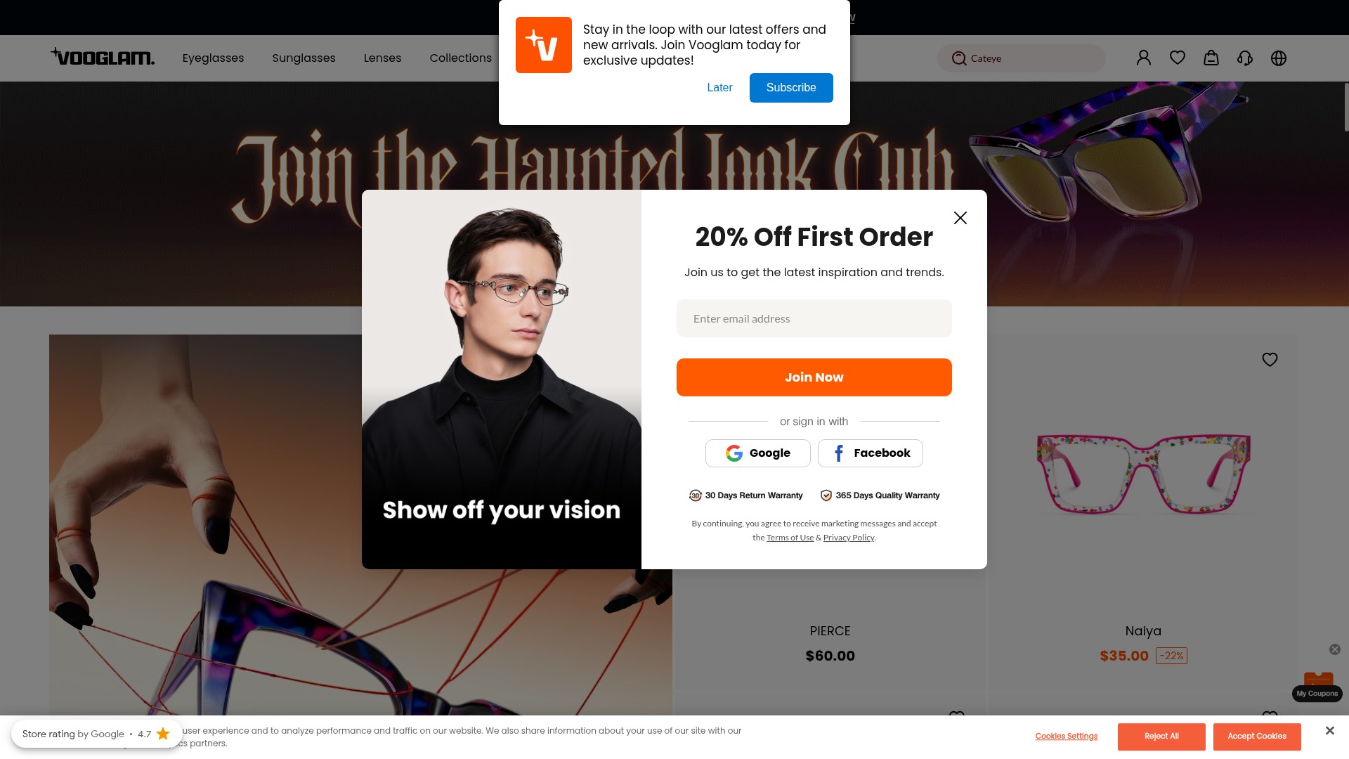 Screenshot of vooglam.com