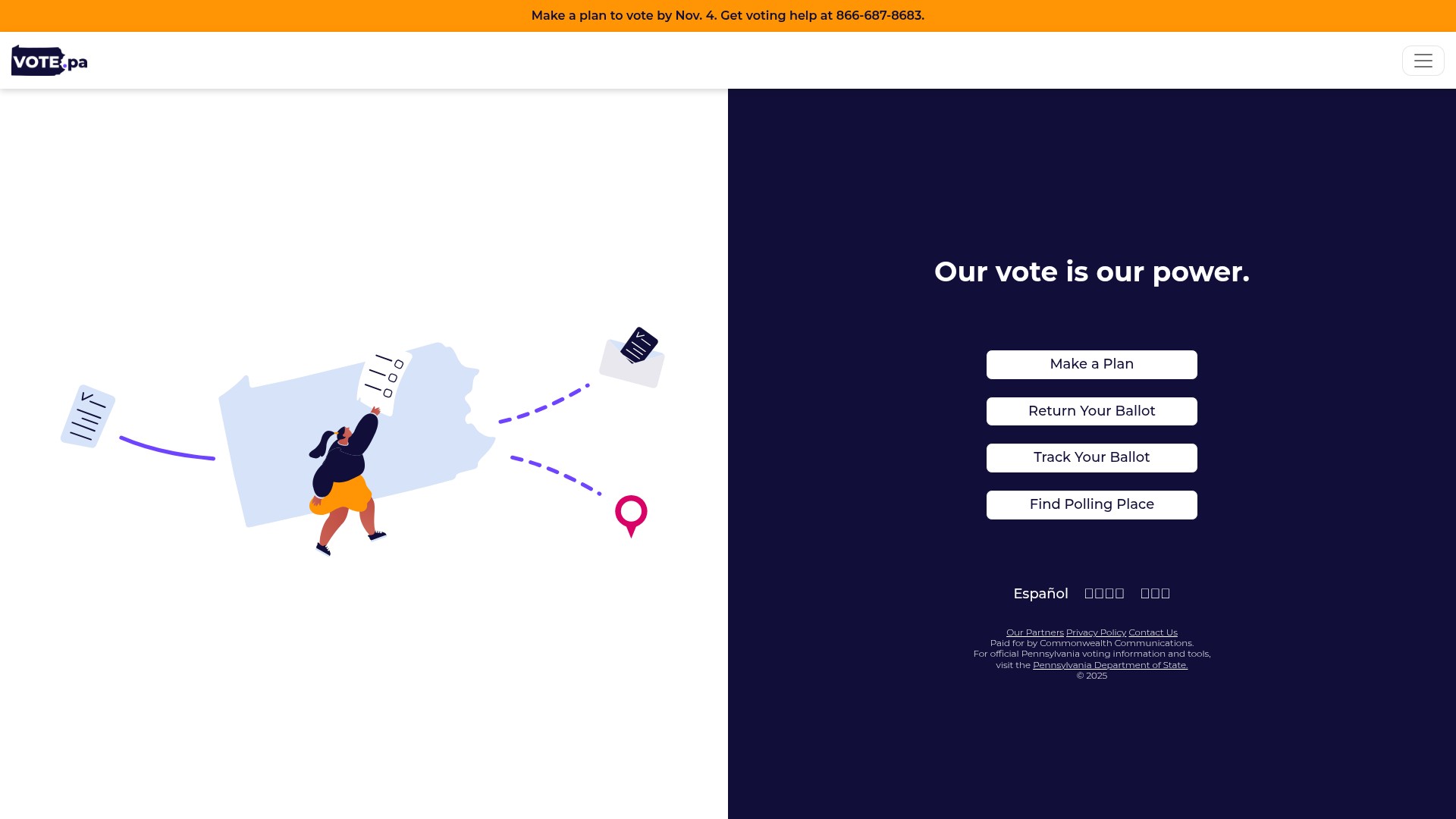 Screenshot of vote.pa