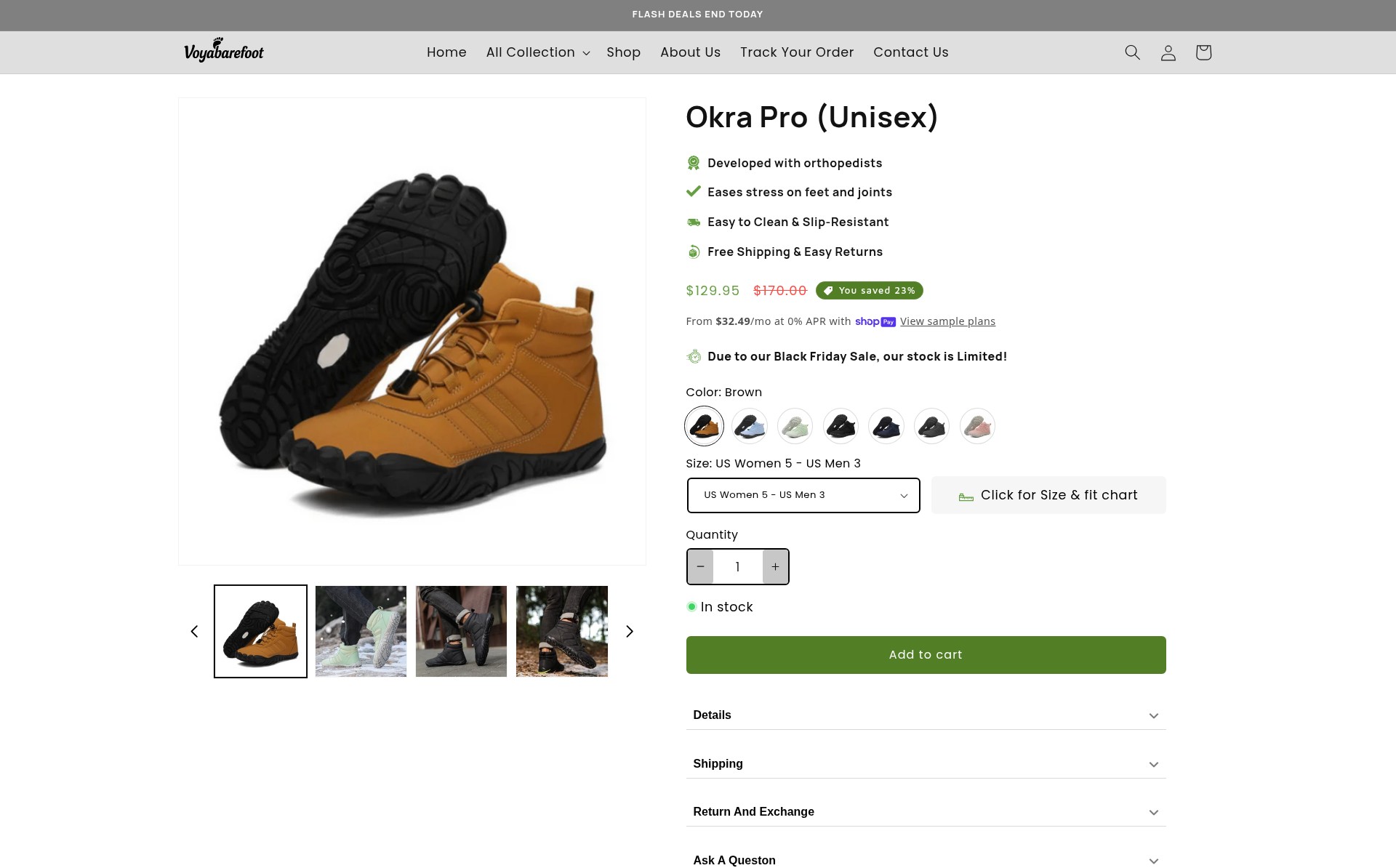 Screenshot of voyabarefoot.com