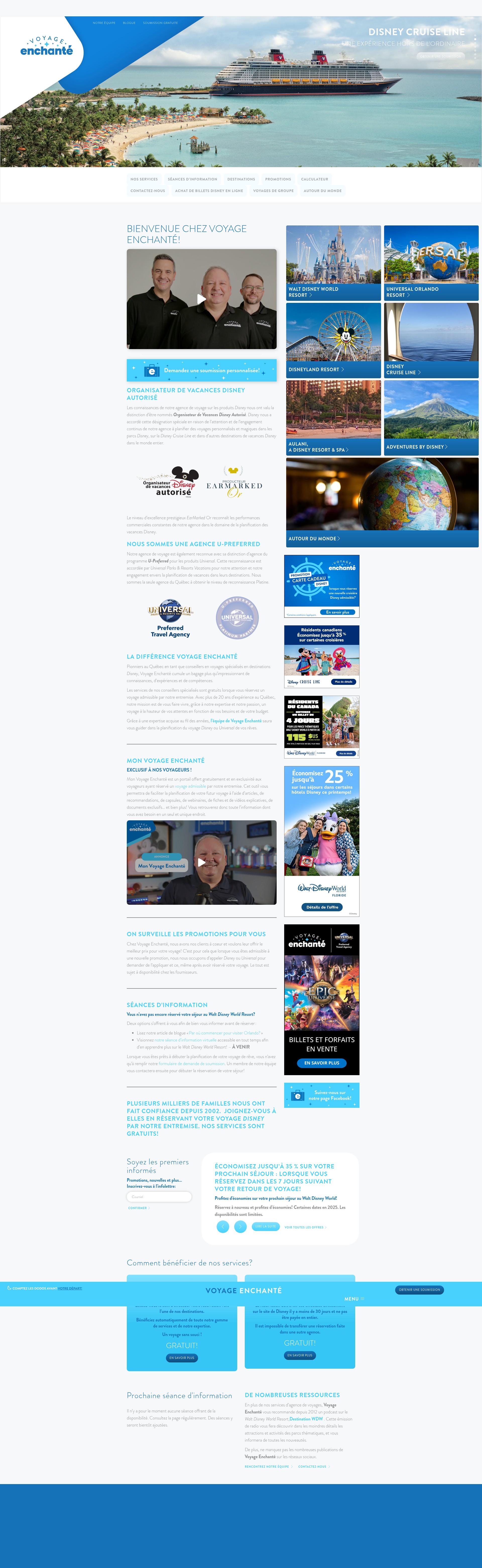 Screenshot of voyageenchante.com
