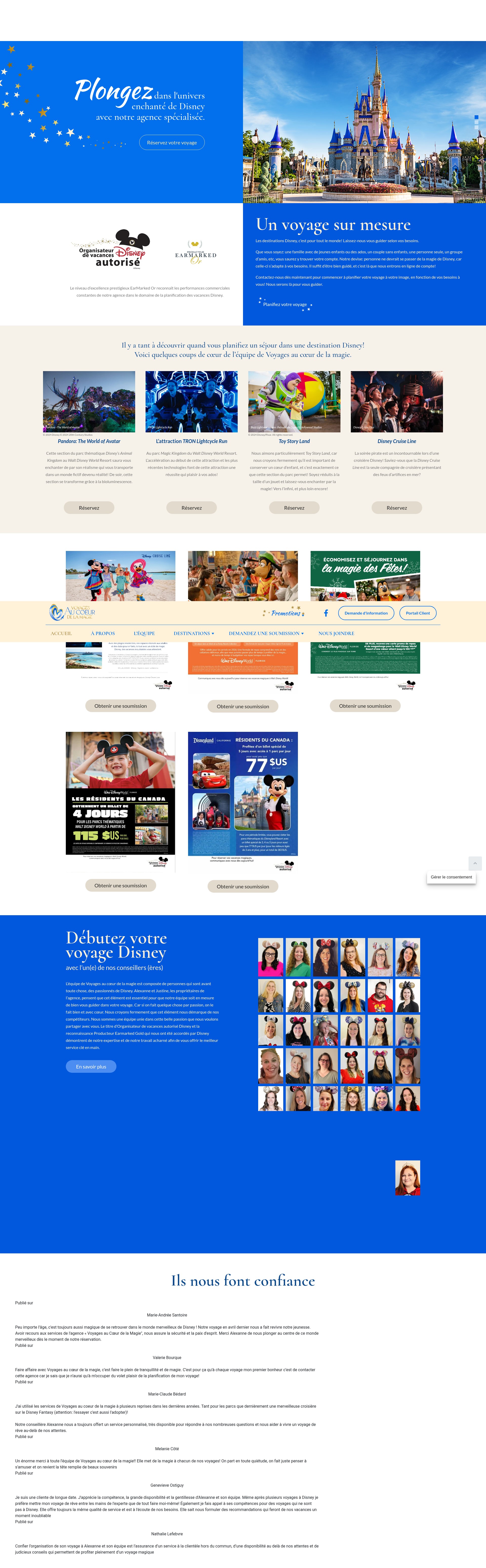 Screenshot of voyagesaucoeurdelamagie.com