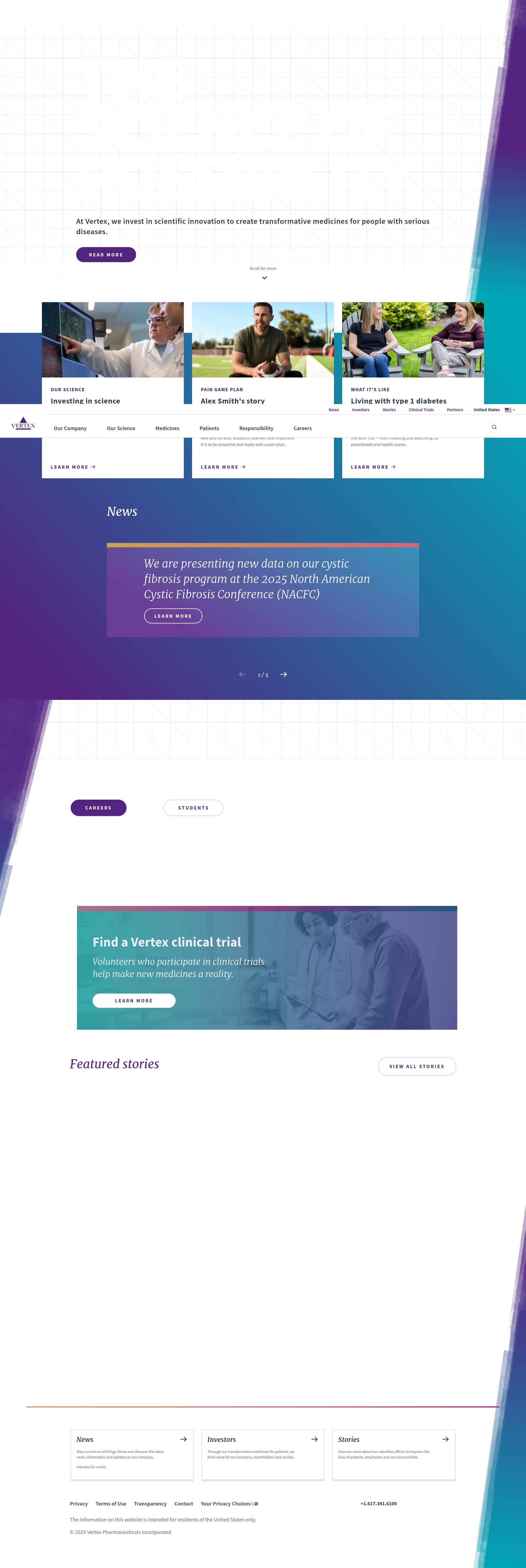 Screenshot of vrtx.com