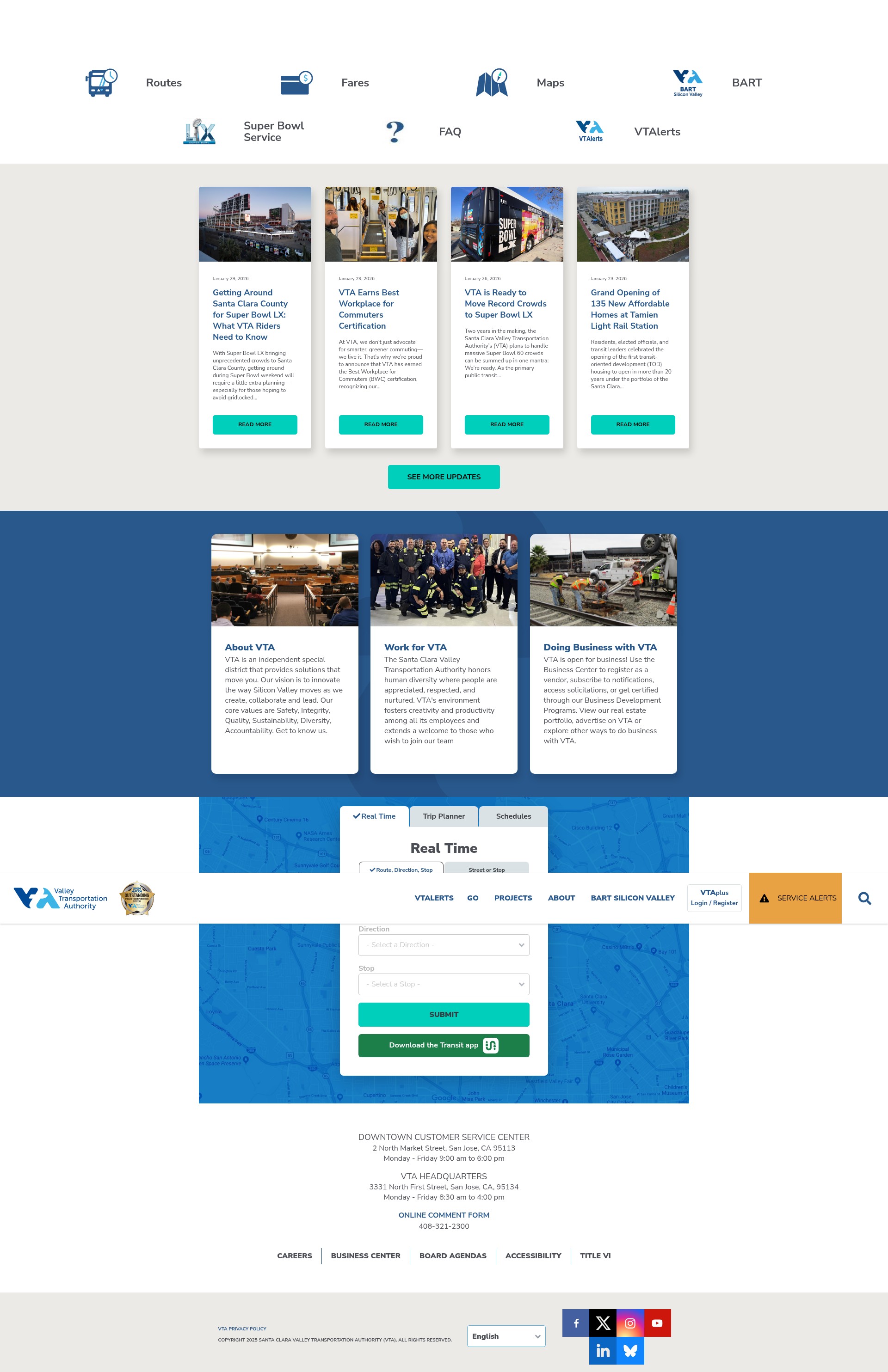 Screenshot of vta.org