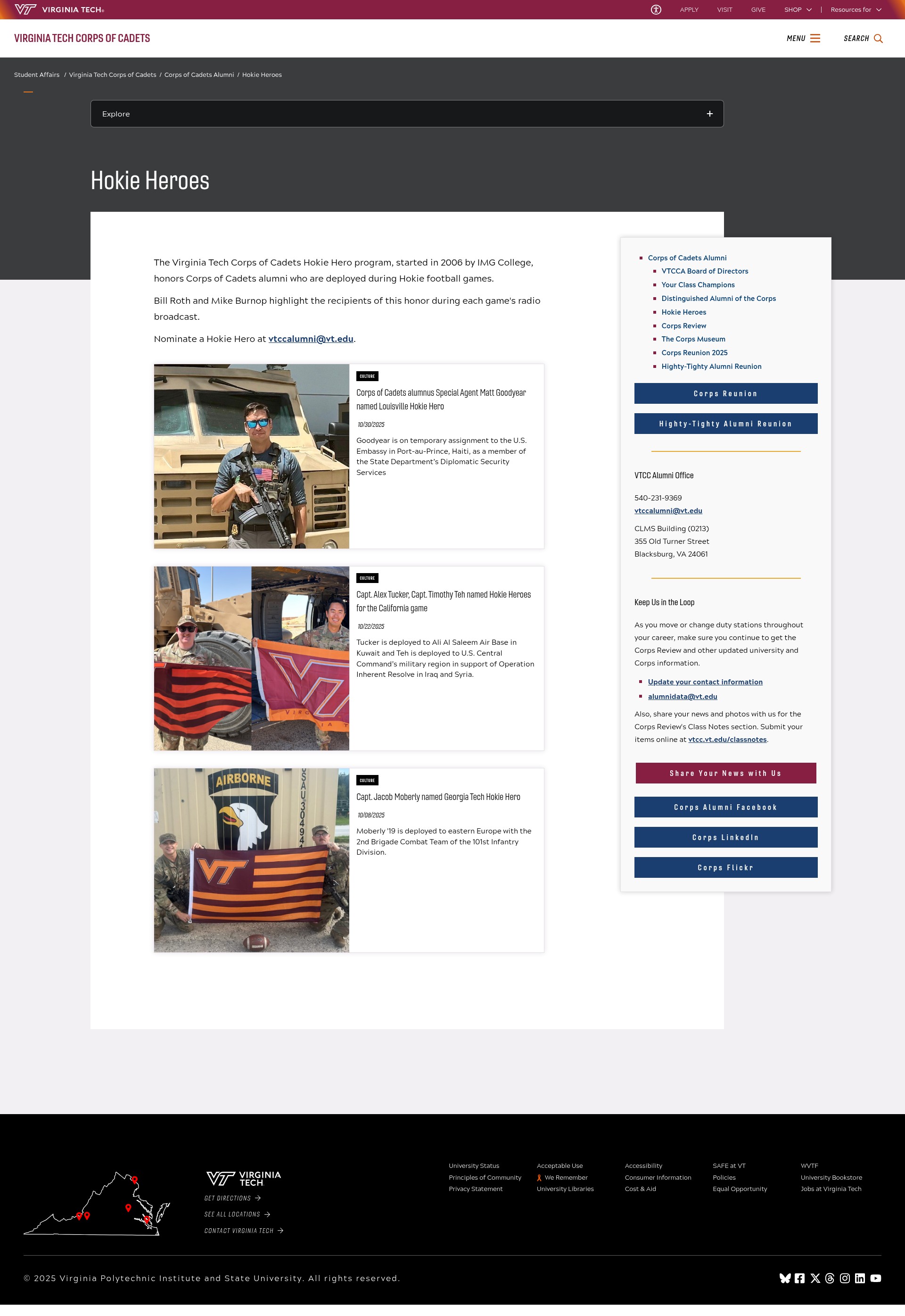 Screenshot of vtcc.vt.edu