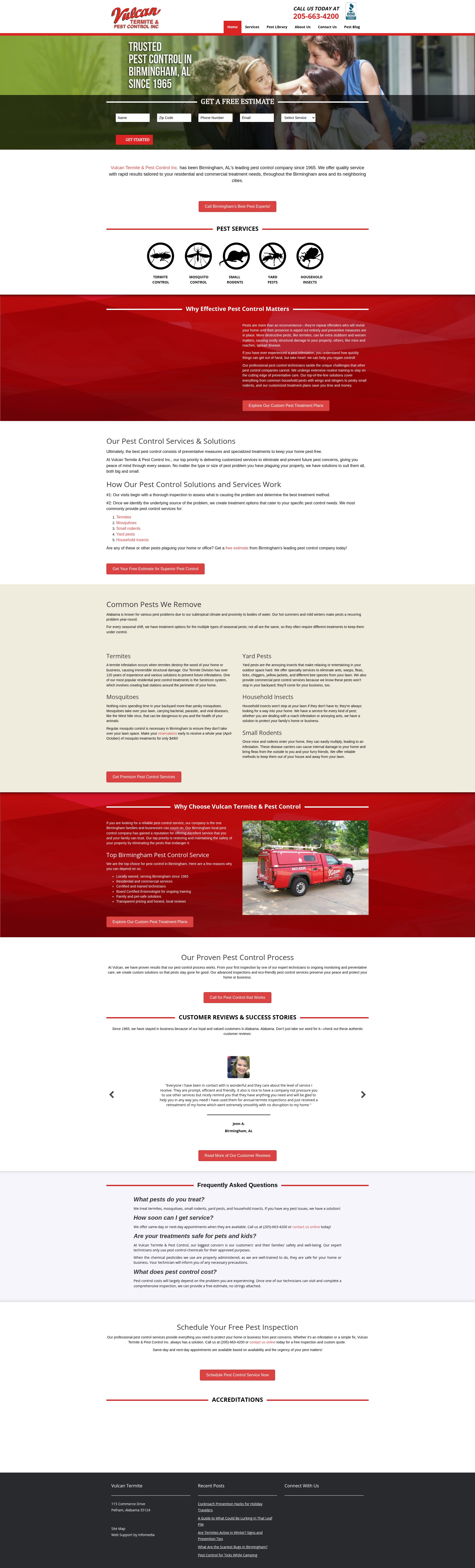 Screenshot of vulcantermite.com