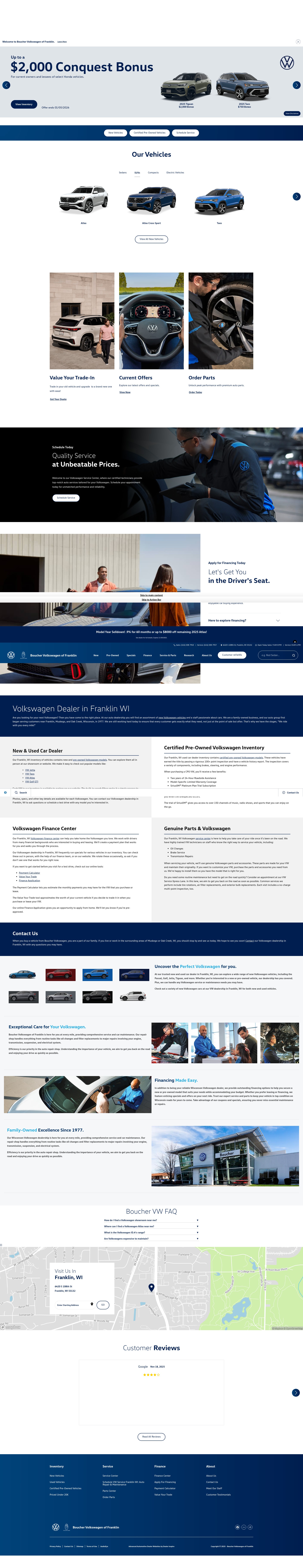 Screenshot of vwfranklin.com
