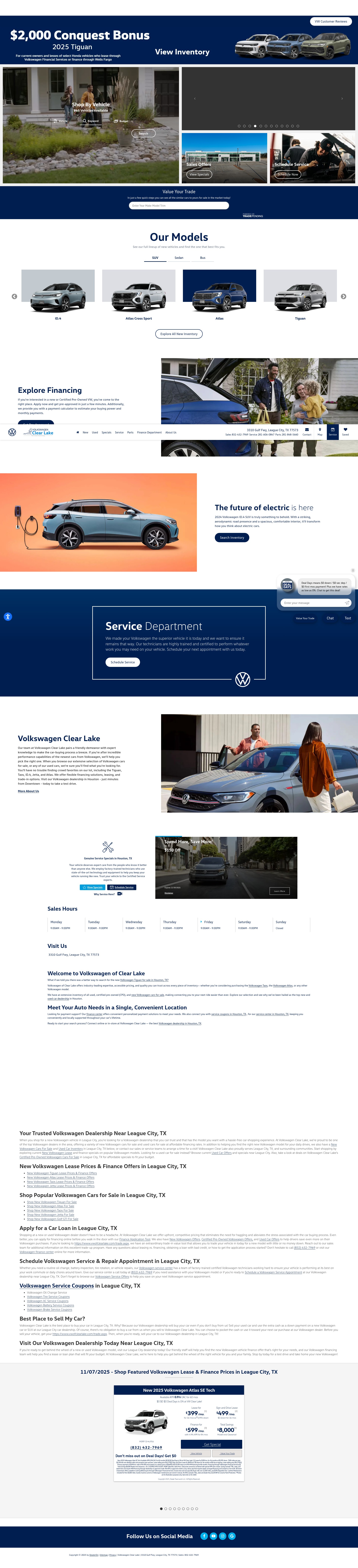 Screenshot of vwofclearlake.com