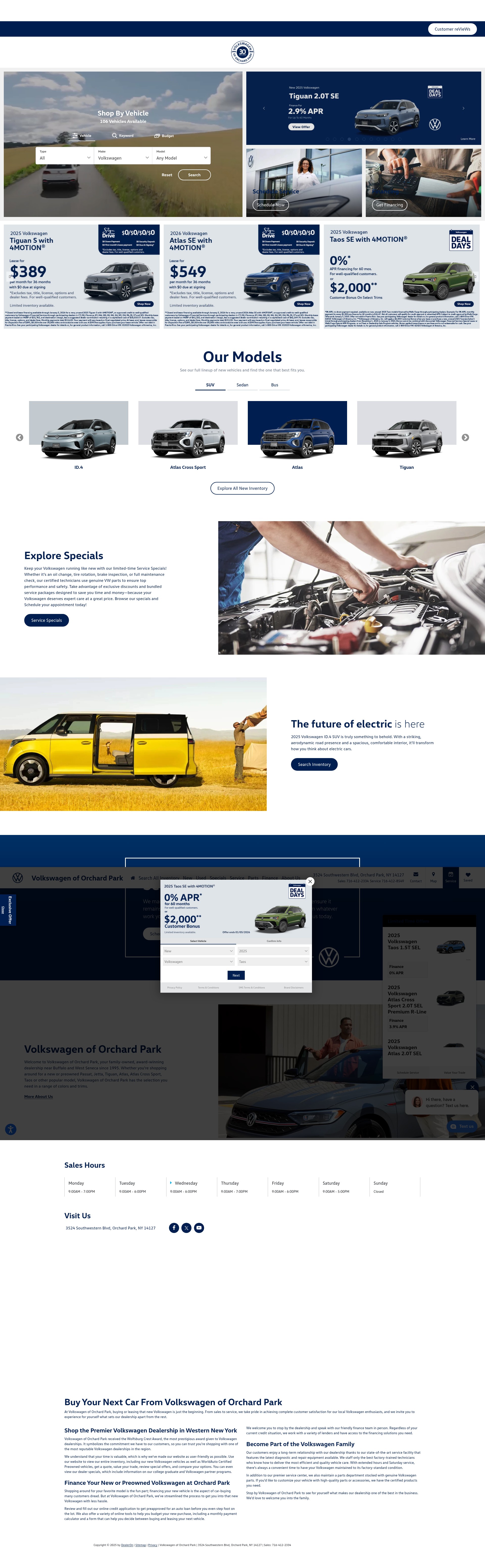 Screenshot of vwoforchardpark.com