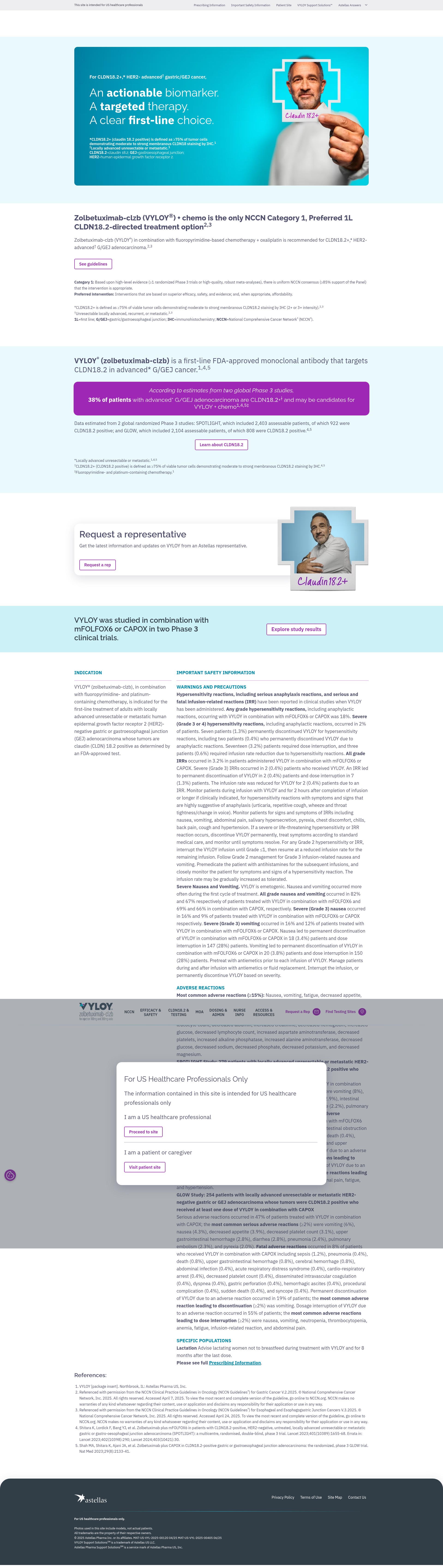 Screenshot of vyloyhcp.com